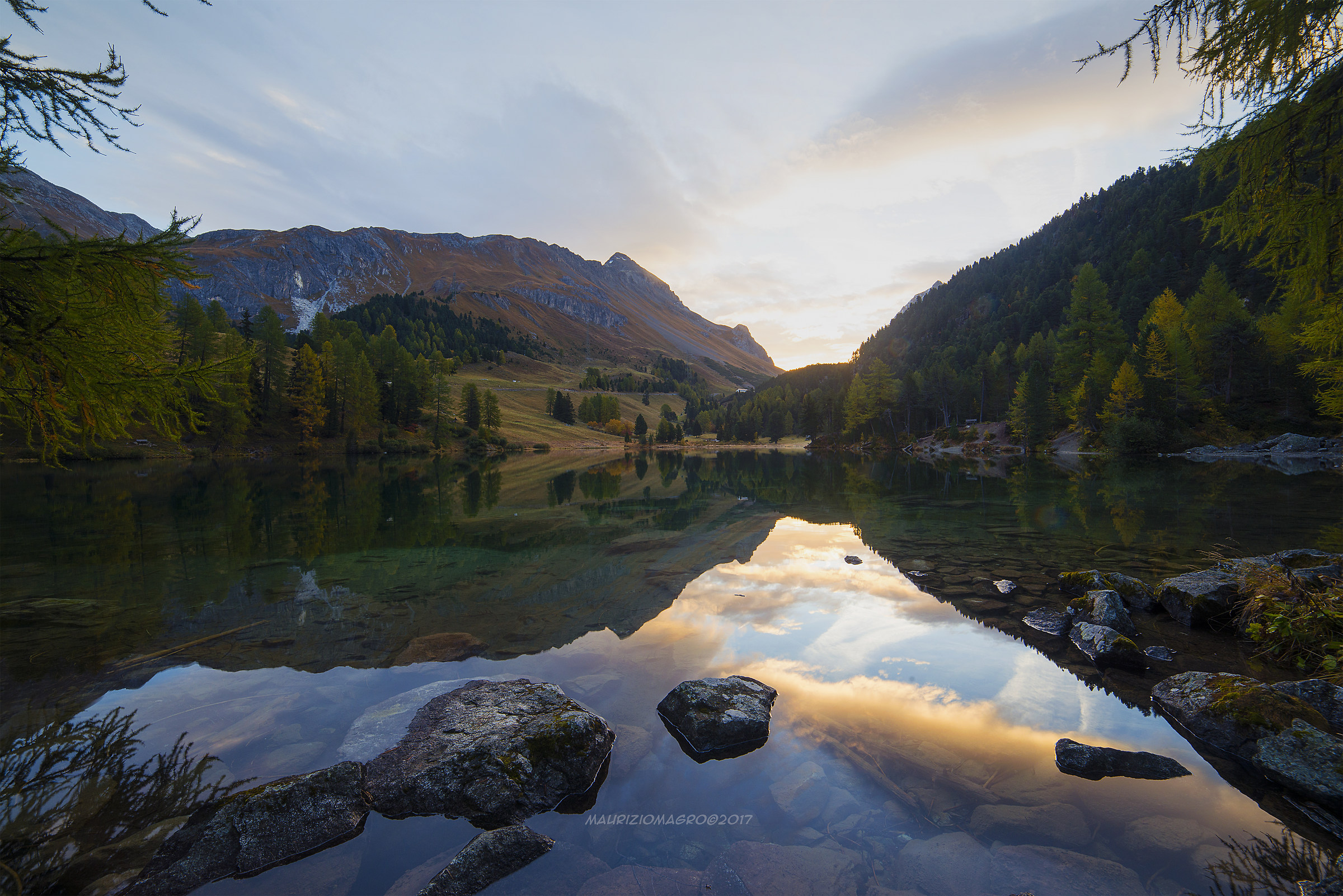 Autumn at the mirror