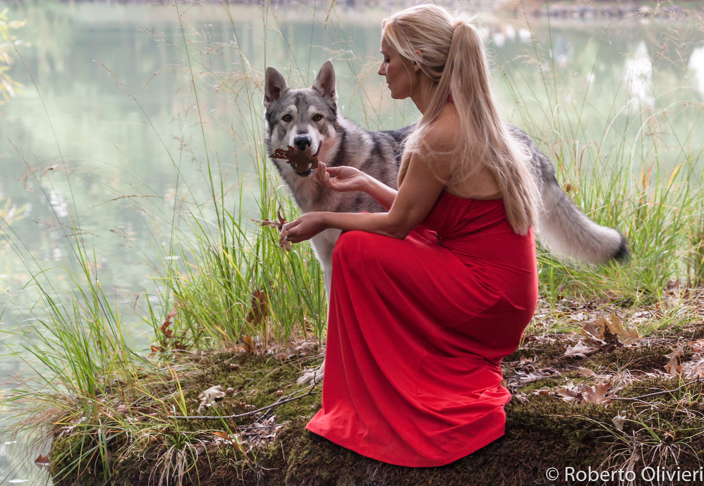 Sara Schwarz e Lupo Cecoslovacco ai laghetti di Fiano