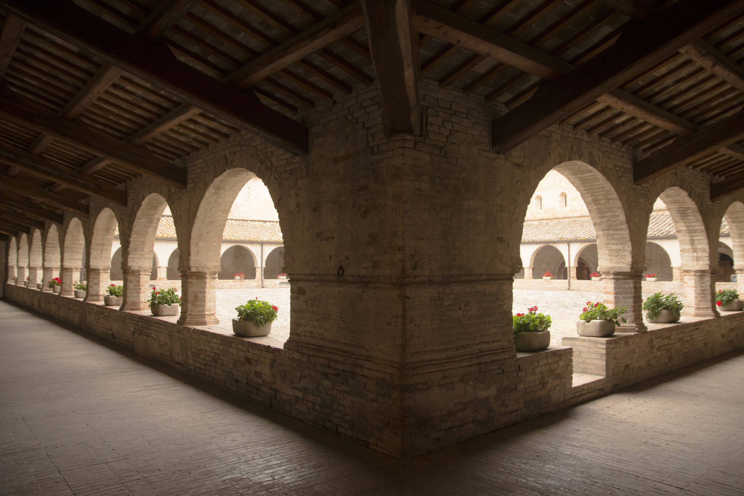 The cloister in silence