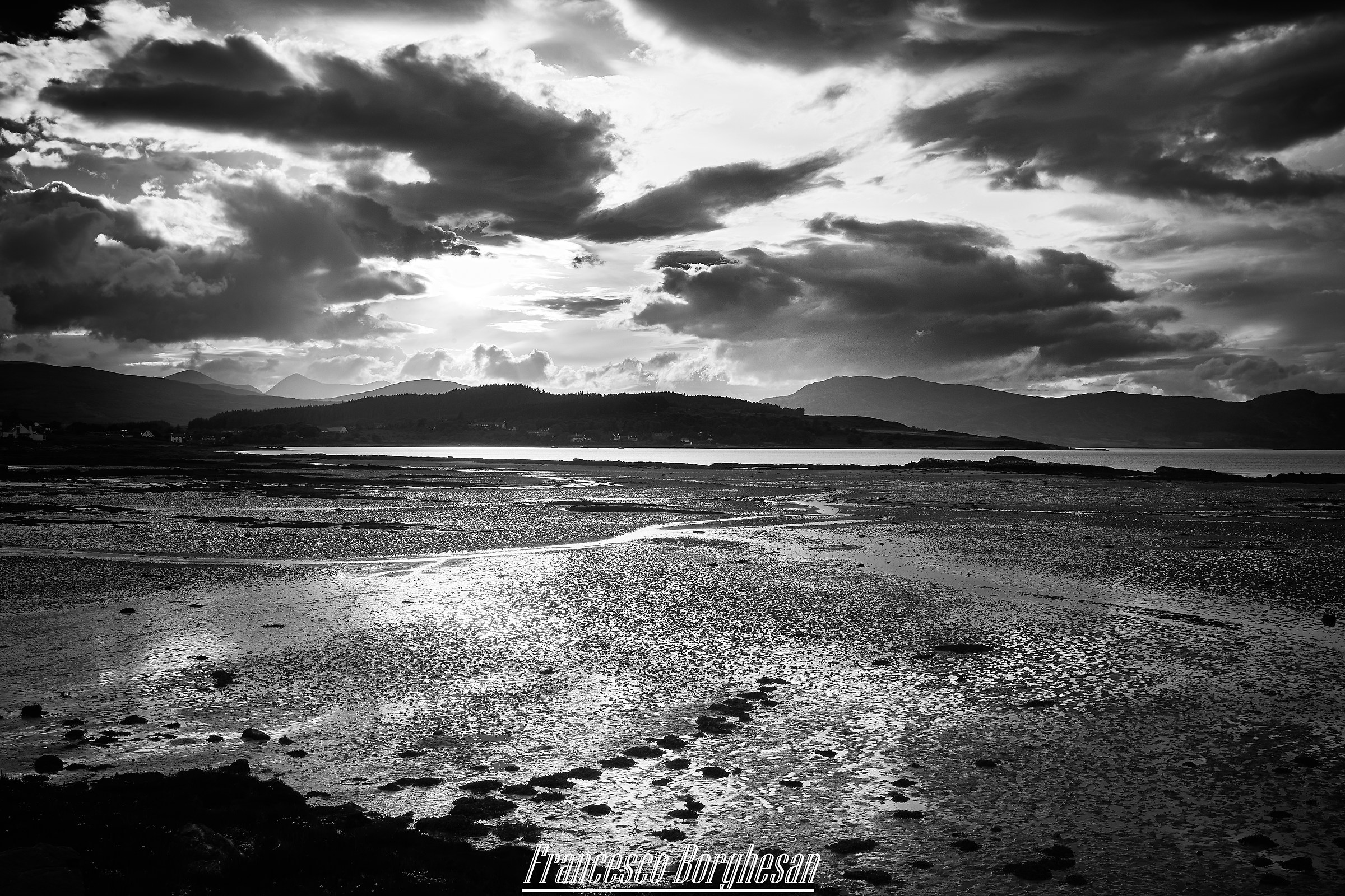 Sunset in Black and White