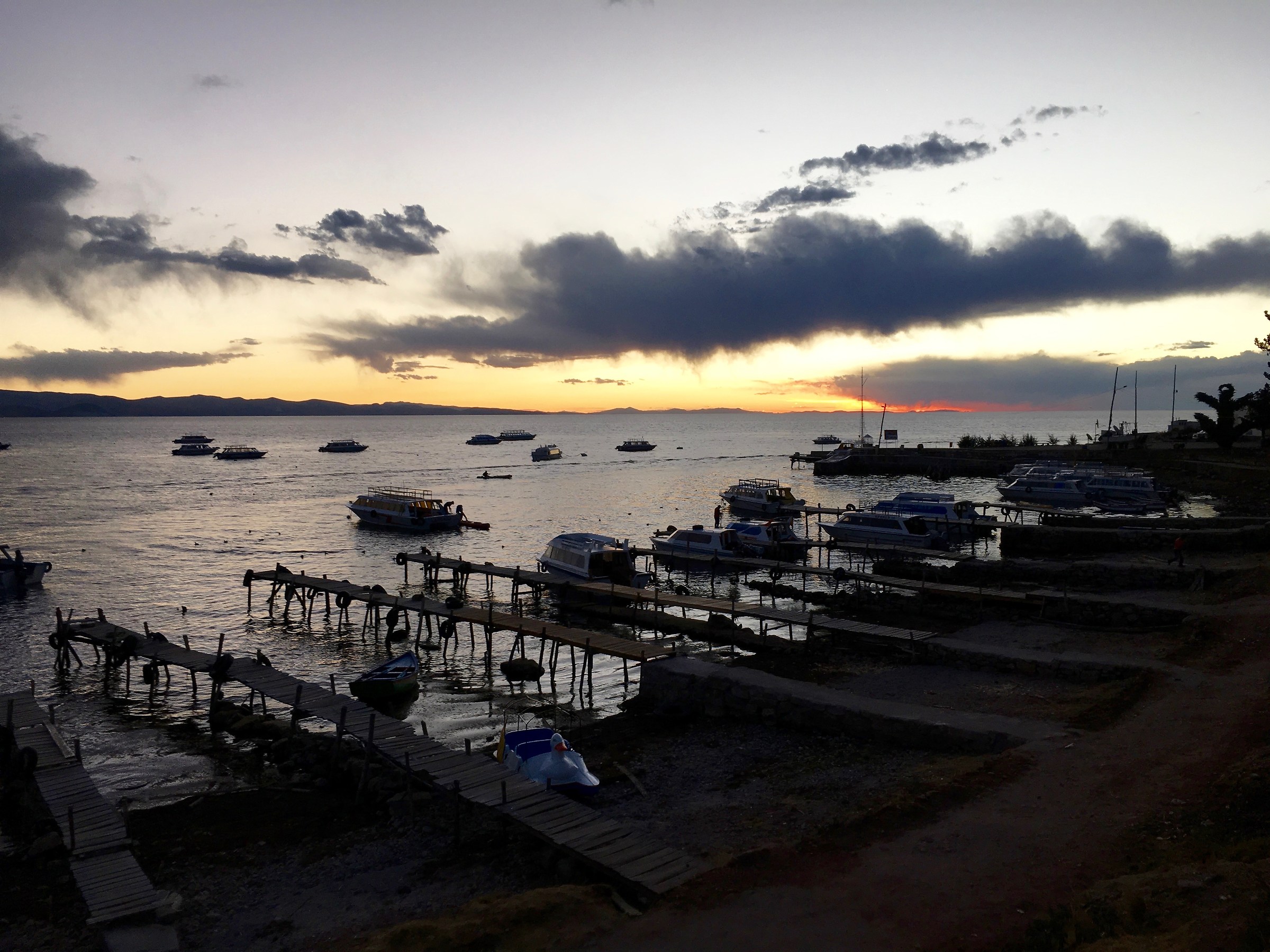 Sunset in Copacabana, Bolivia
