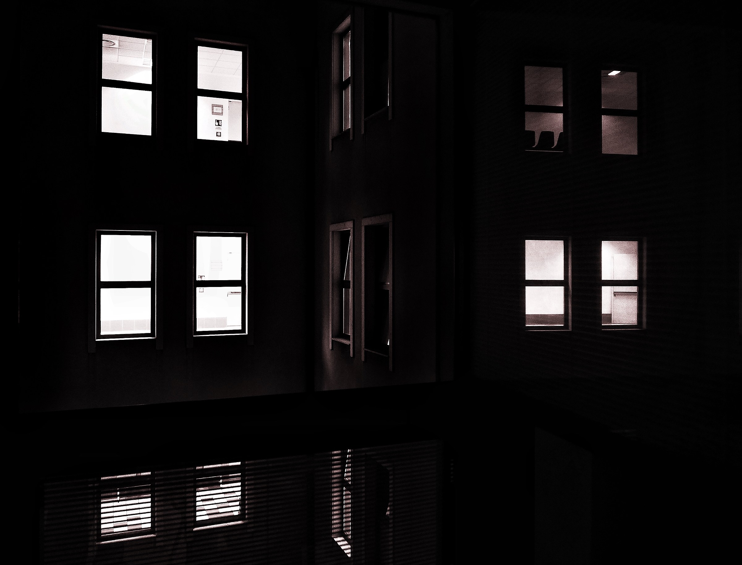 Windows in the dark