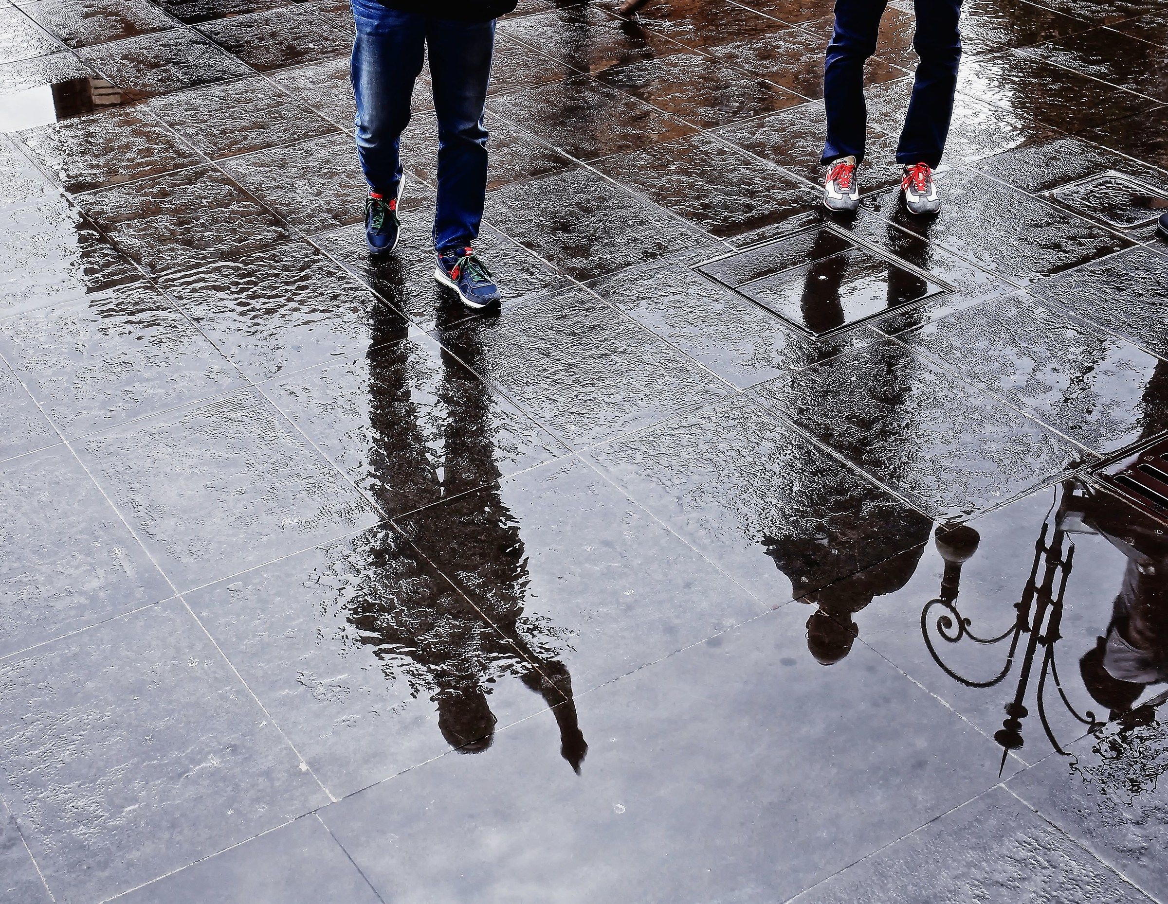 Giovanni GRX ed Angelo Adorisio nella pozzanghera