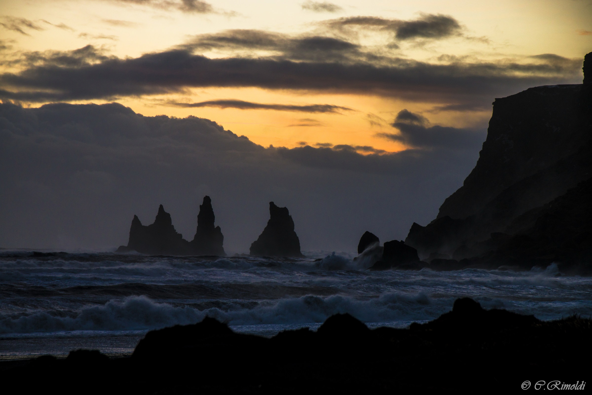 Sunset at Reynisfjara