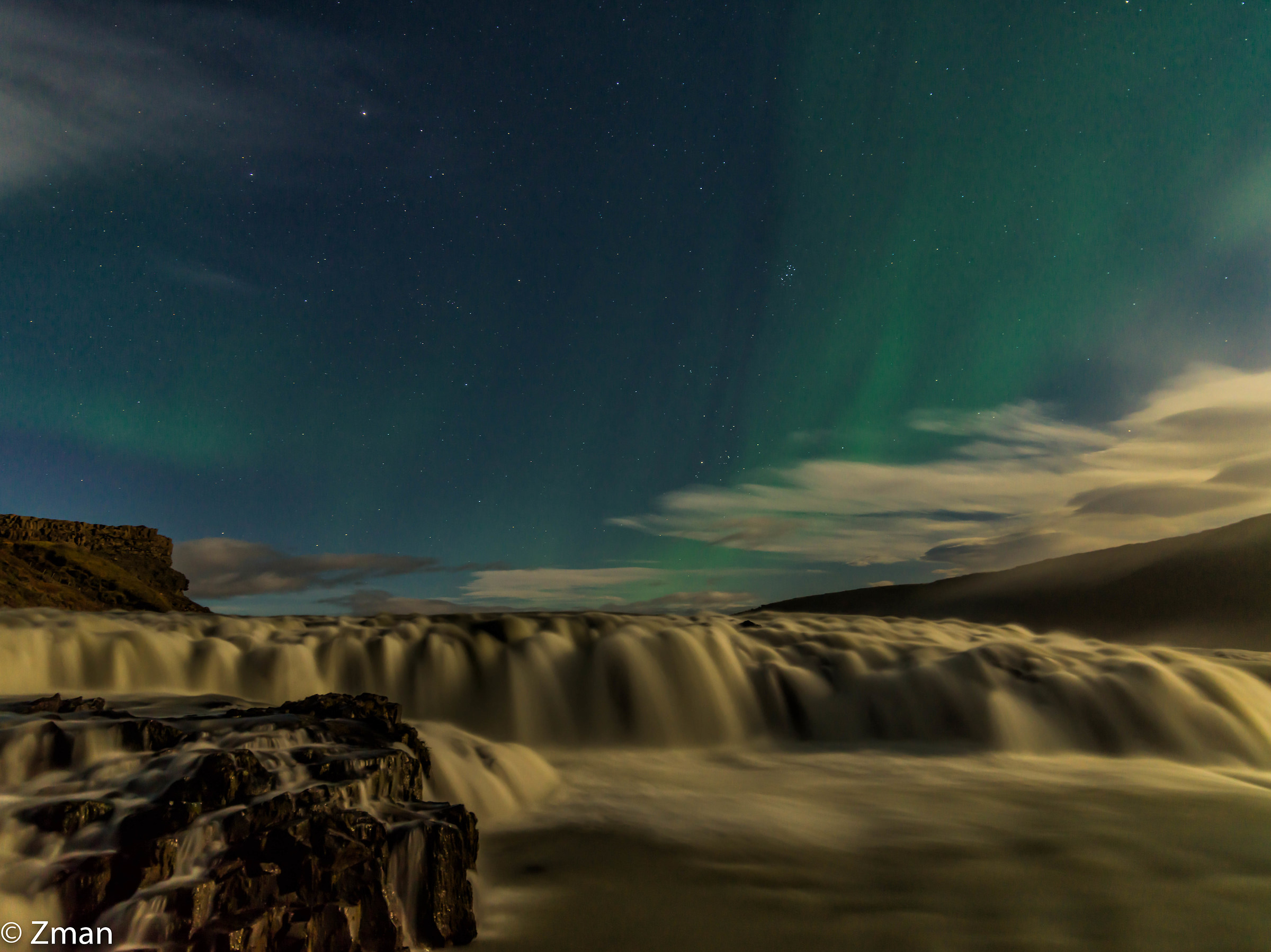 L'Aurora e Gullfoss