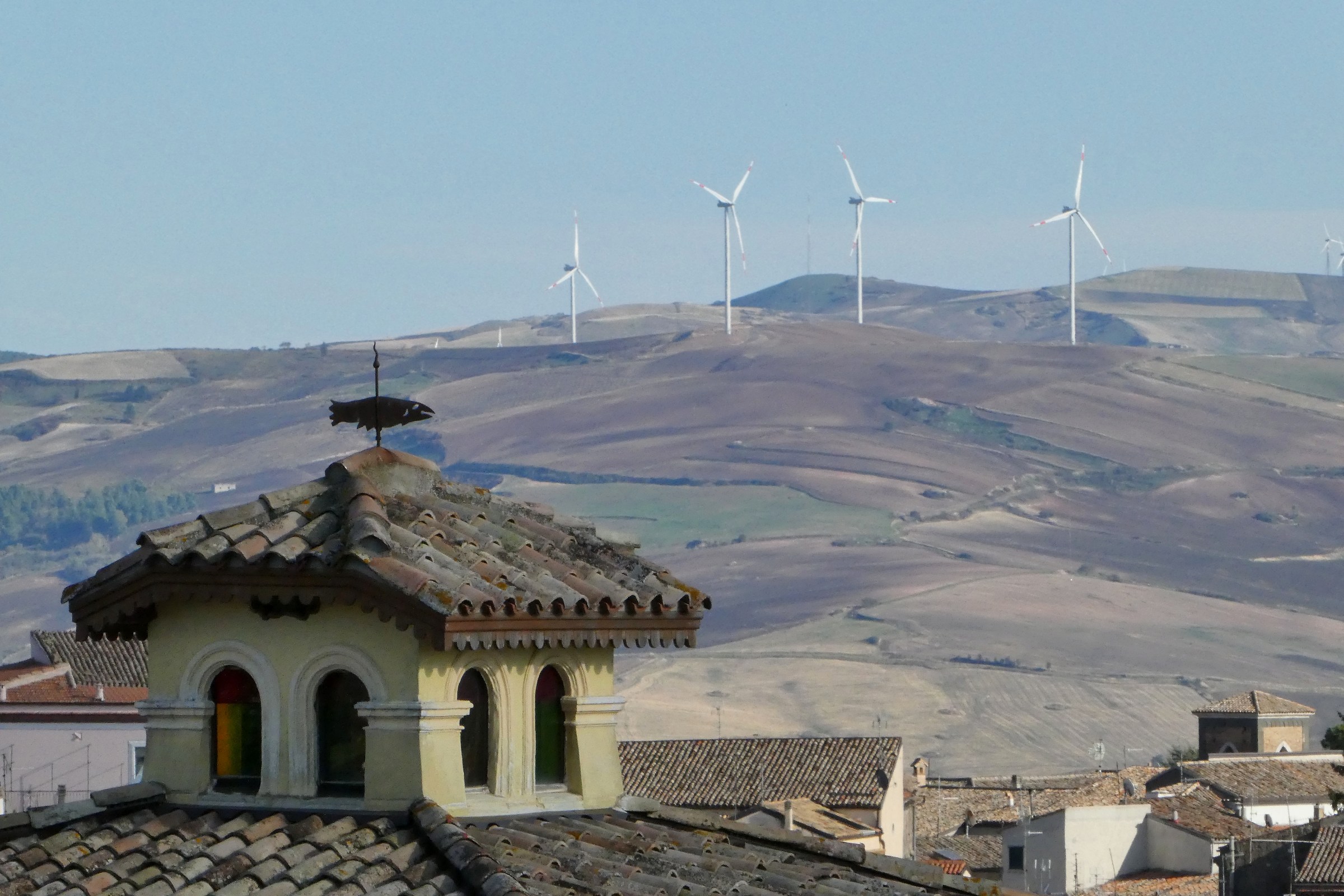 Melfi.Paesaggio con pale eoliche