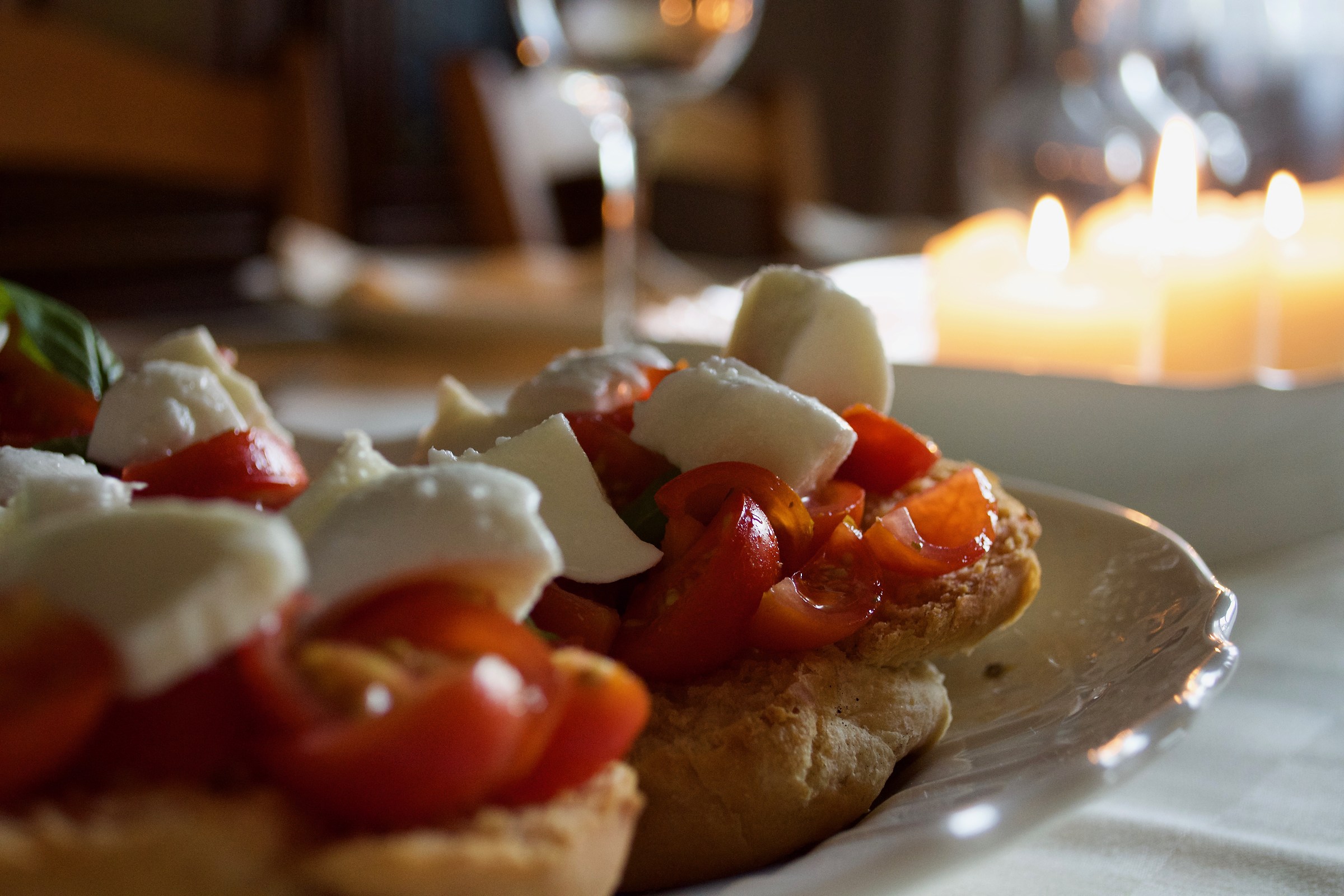Tomatoes and mozzarella