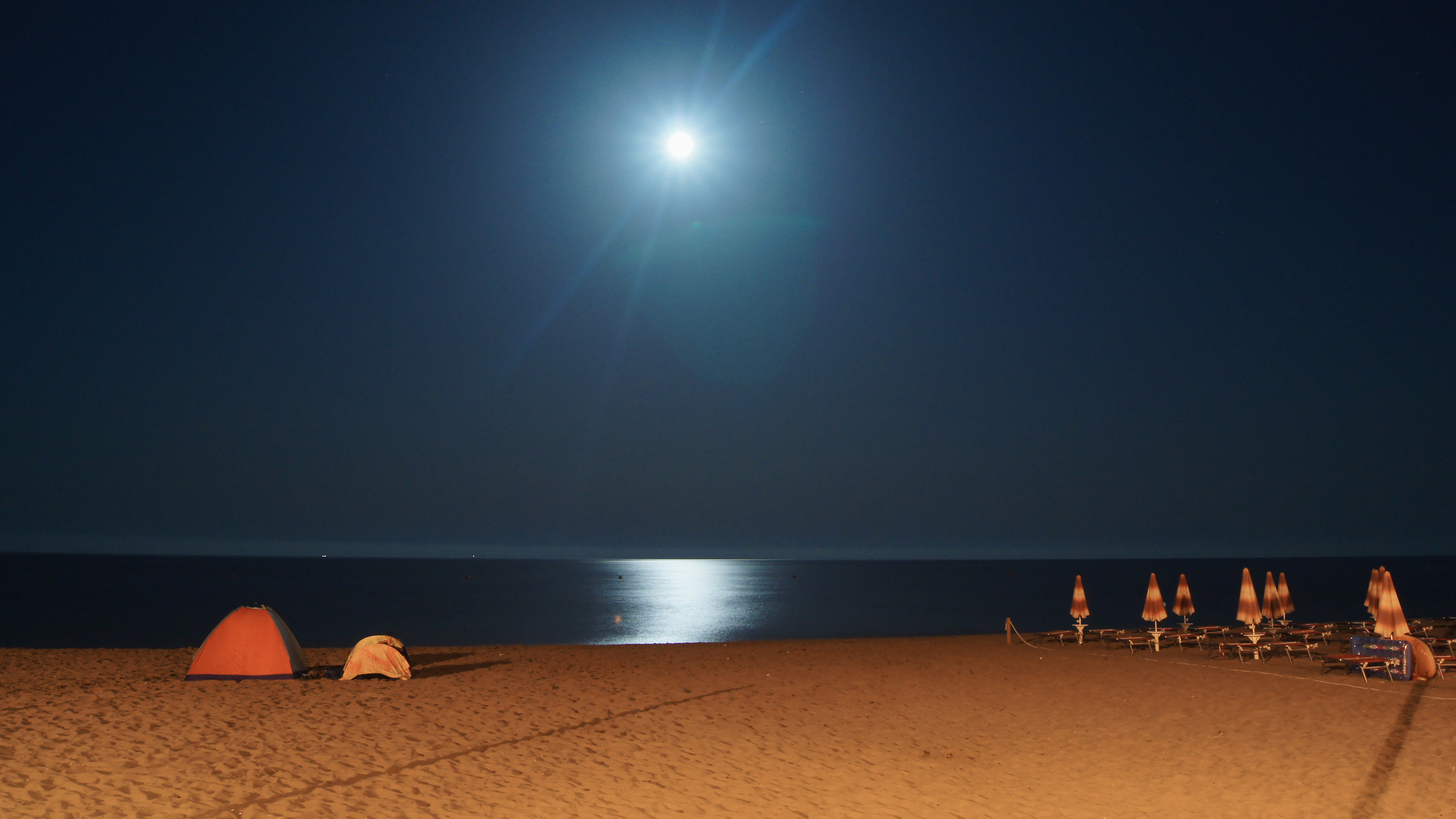 camping on the beach