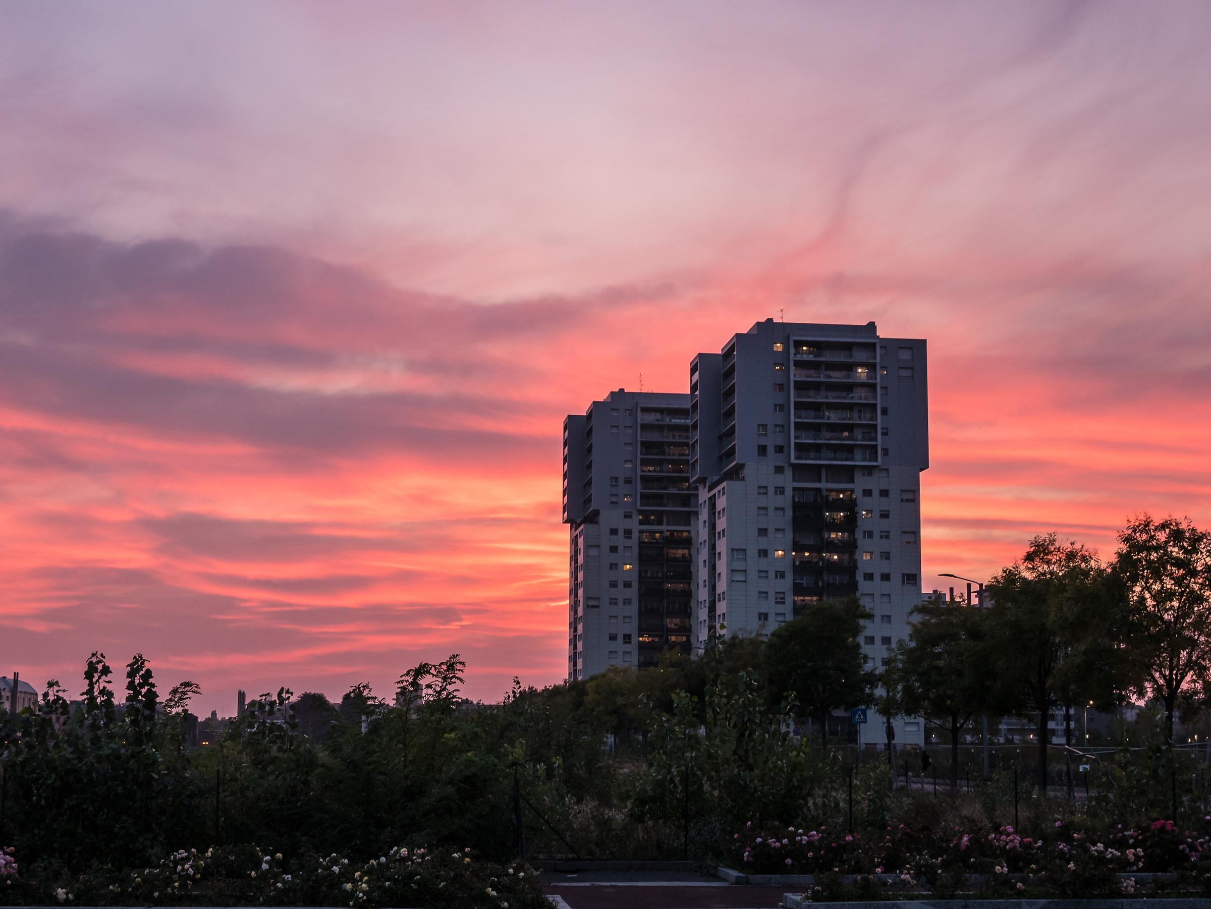 Red in the evening ...