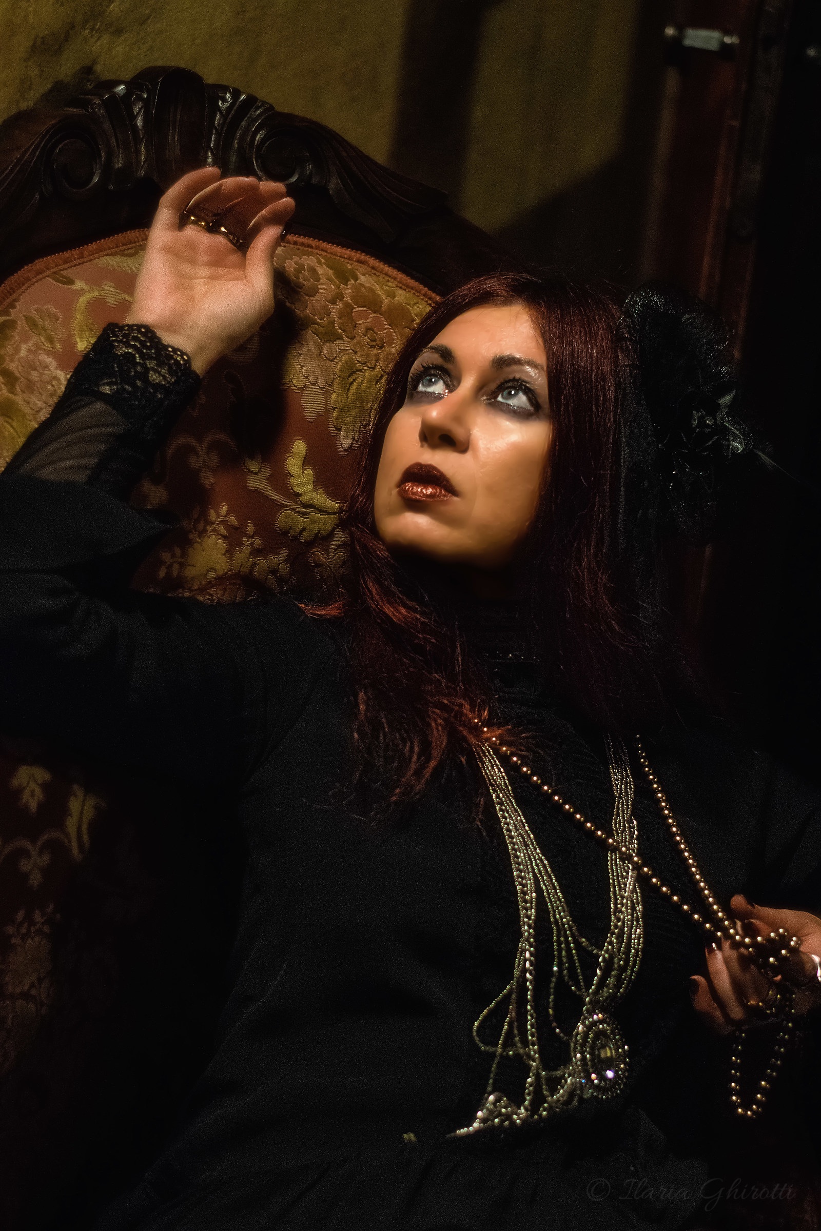 The girl on the armchair