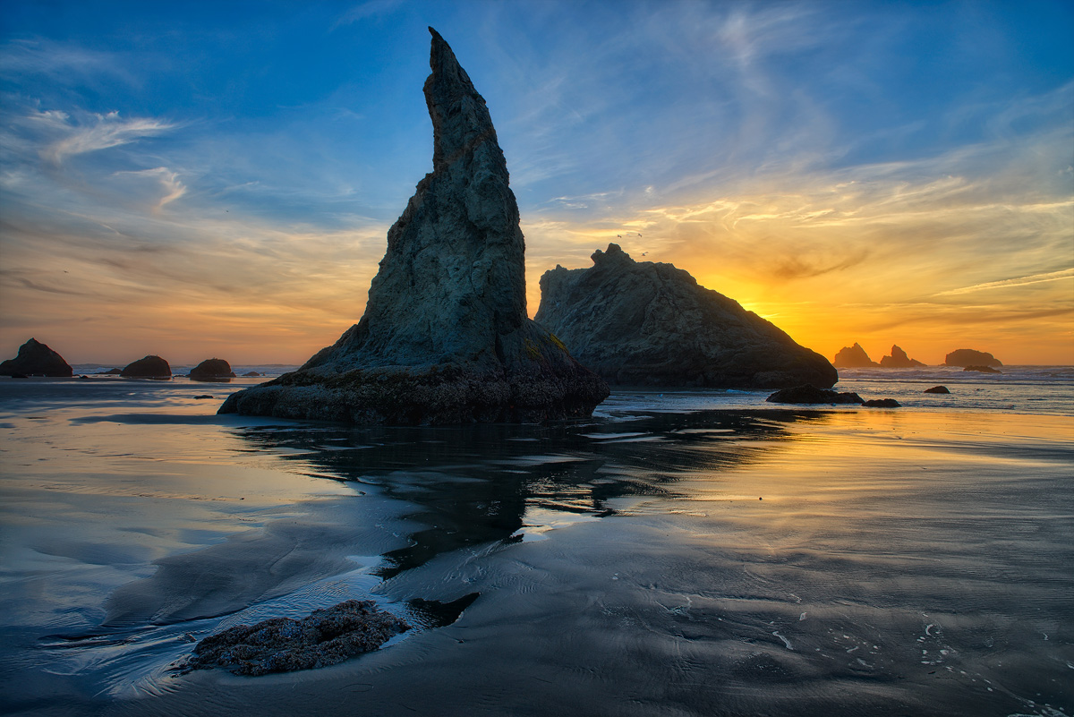 Bandon Beach Sunset - Oregon - 3 RAW