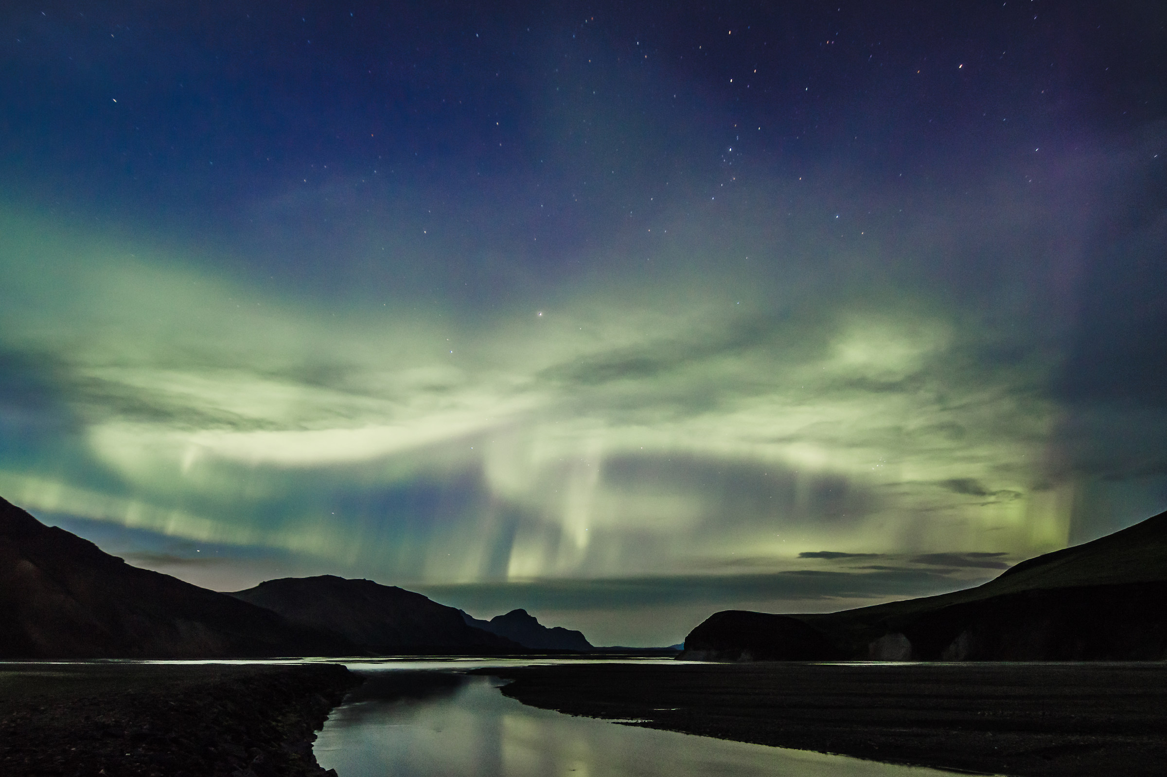 Arora Boreale a landmannalaugar