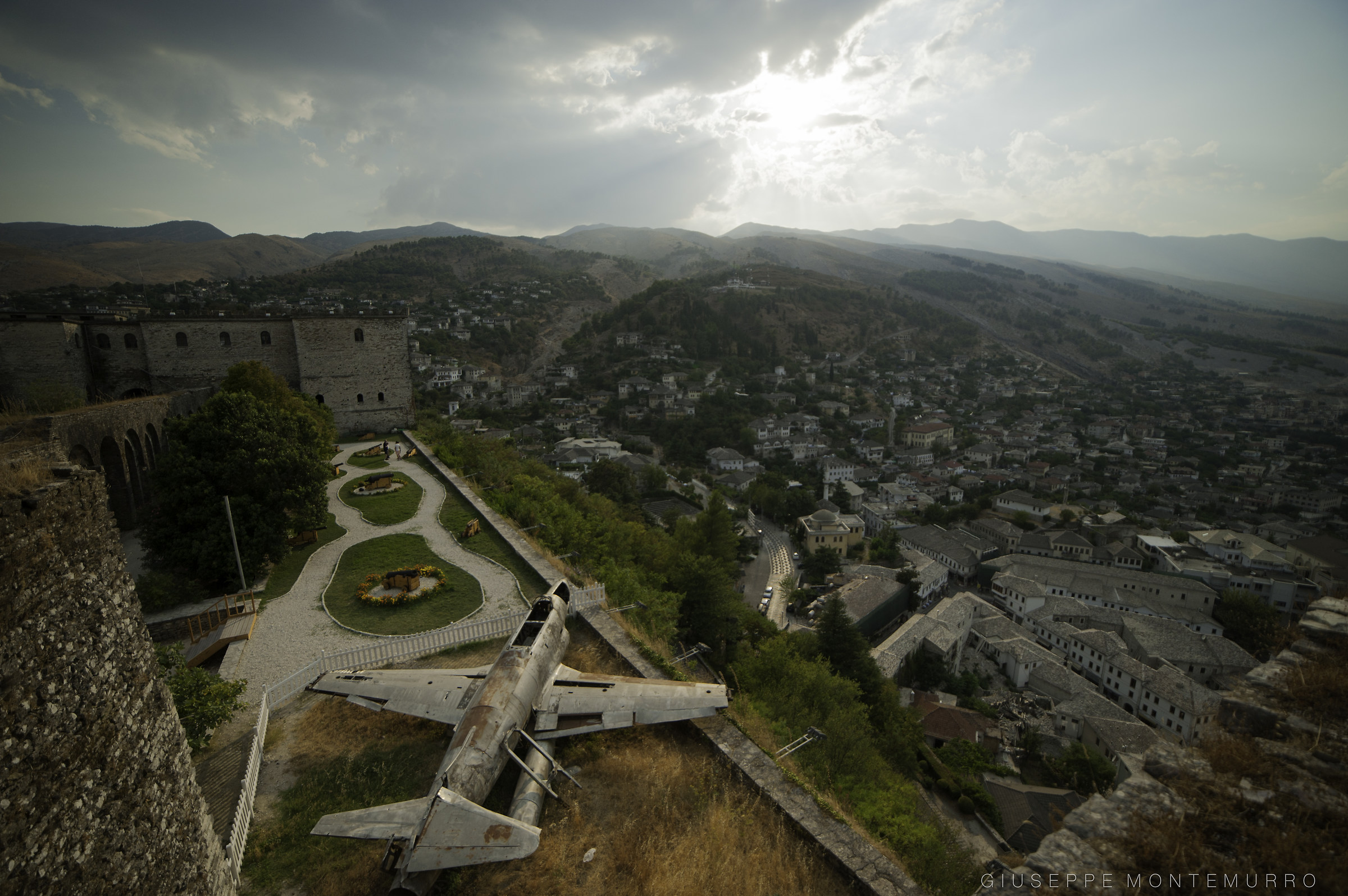 The Sun disappears behind Girocastro