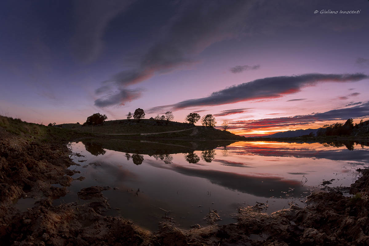 the colors of the sunset