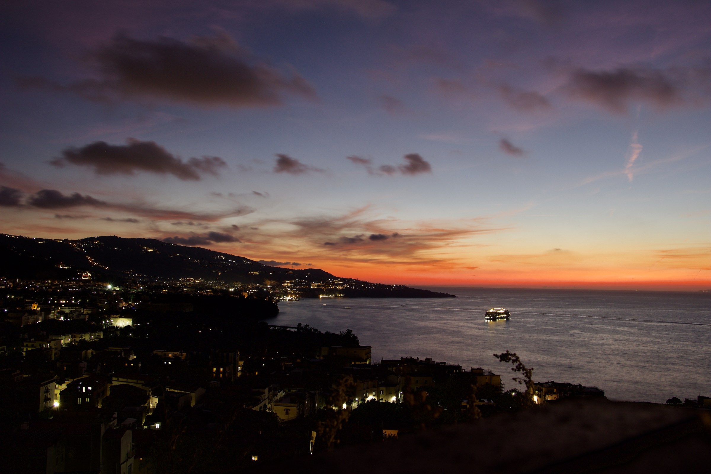 From a terrace on the Sibio Sorrento Bay