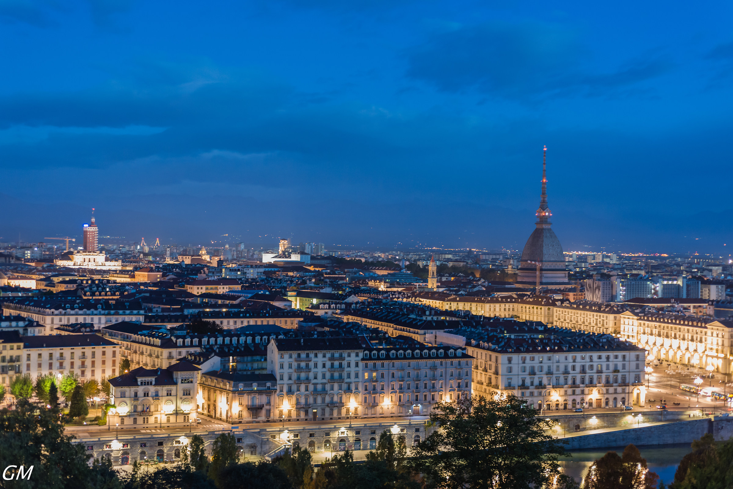 Turin Panorama on the Mole and Piazza Vittorio