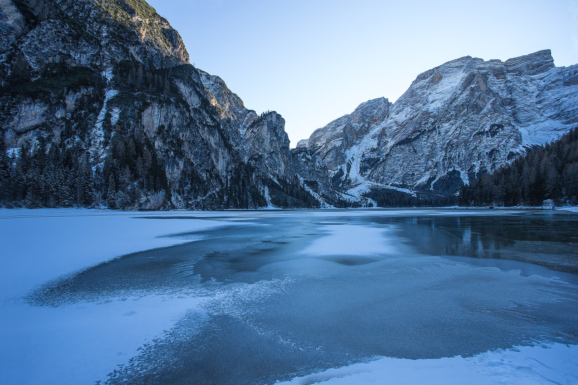 Frost on Lake Braies