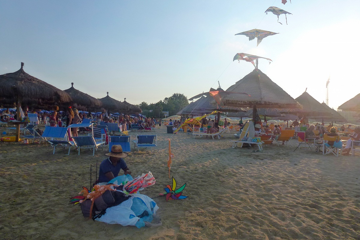 Aquiloni in spiaggia