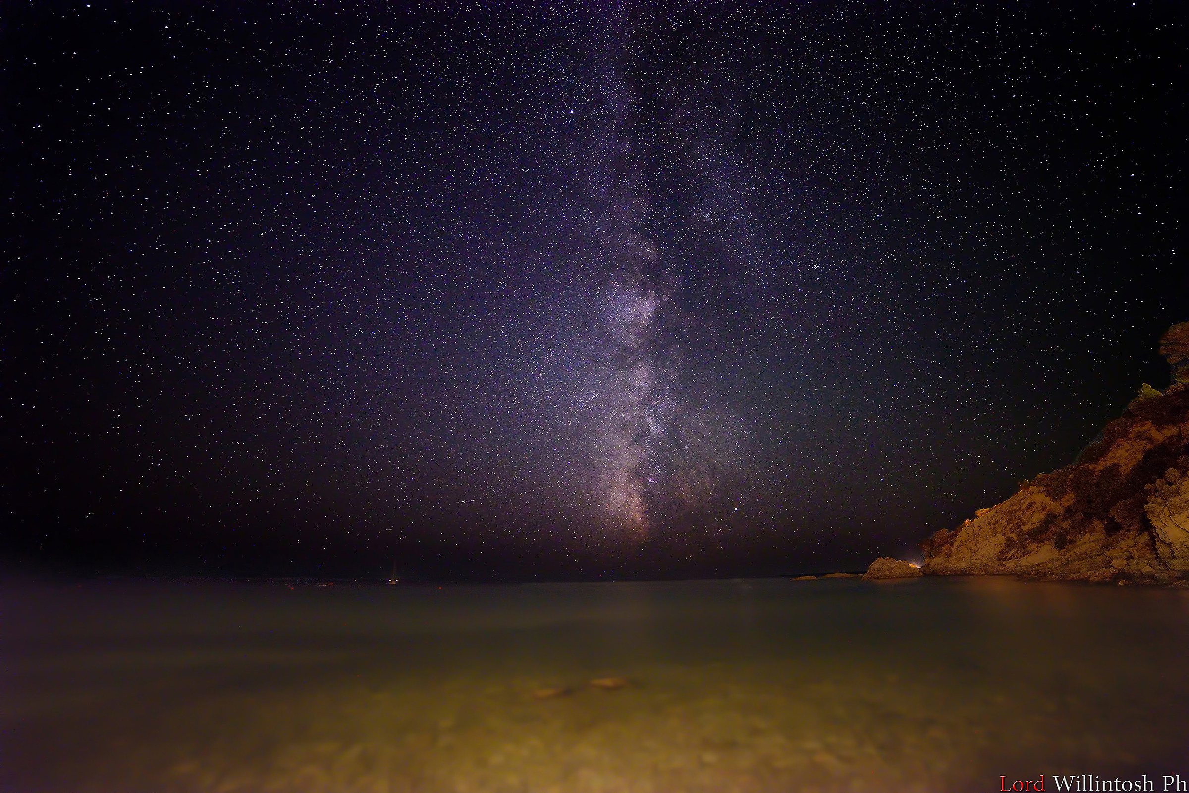 Via Lattea dalla spiaggia delle Cannelle (Argentario)