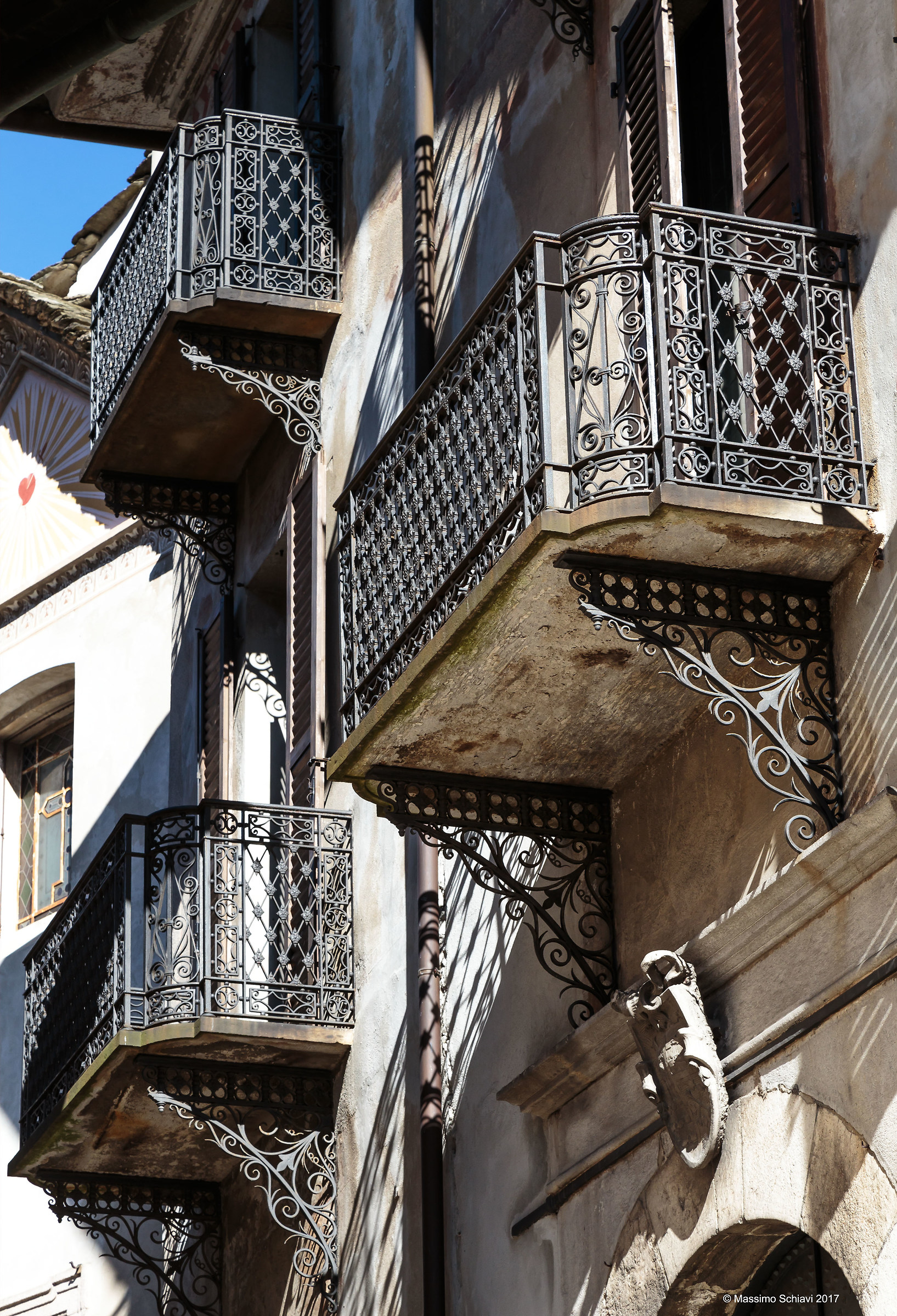 Vogue: Wrought iron railing.