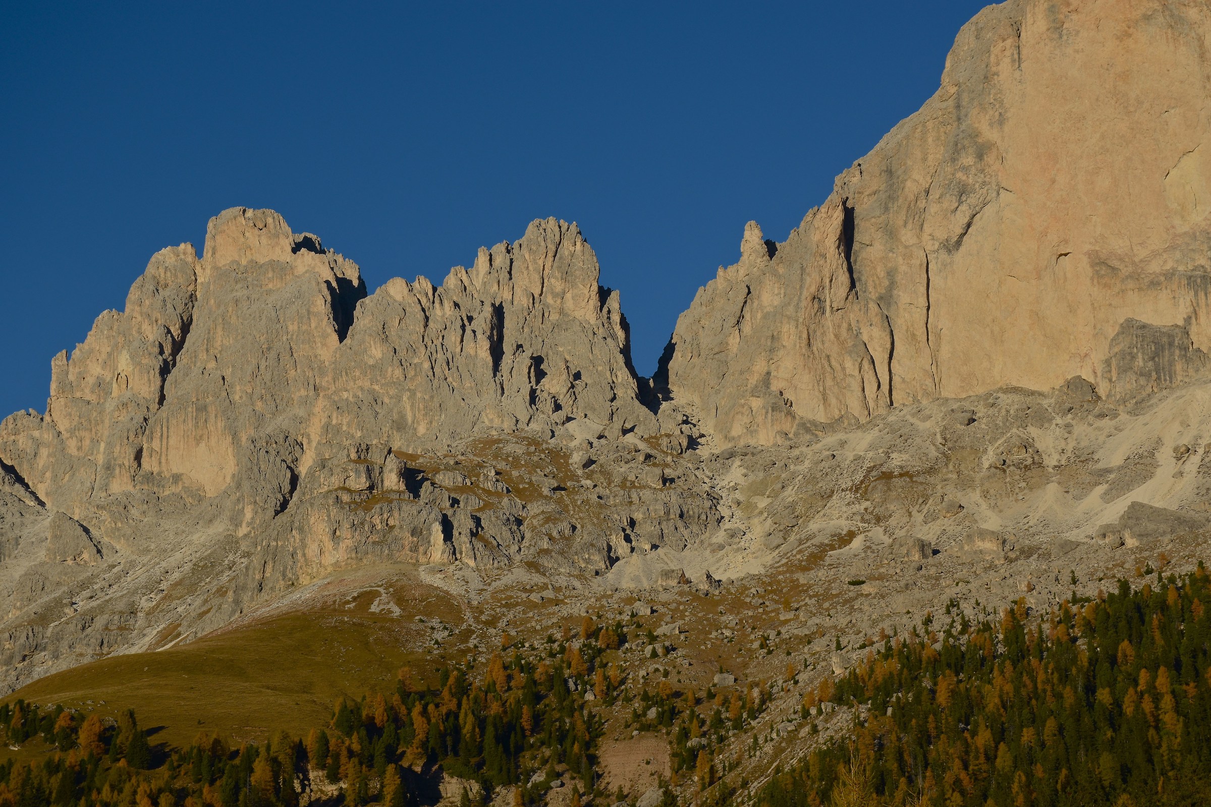 The Catinaccio seen from the Carezza Pass