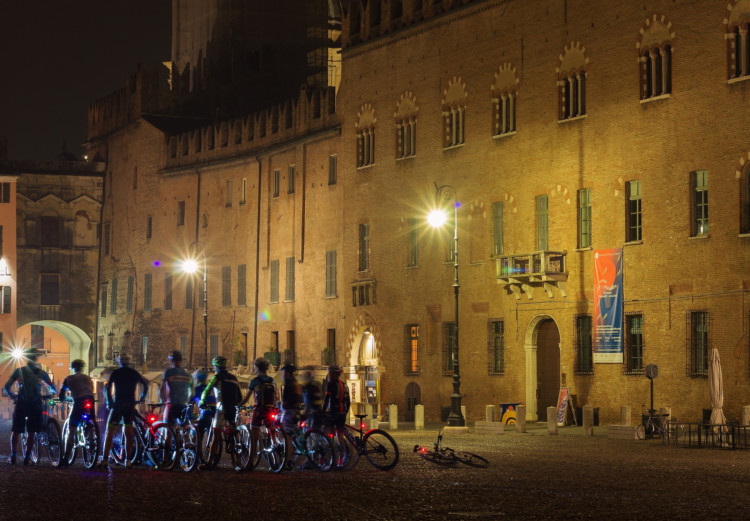 Sordello Square on bicycle