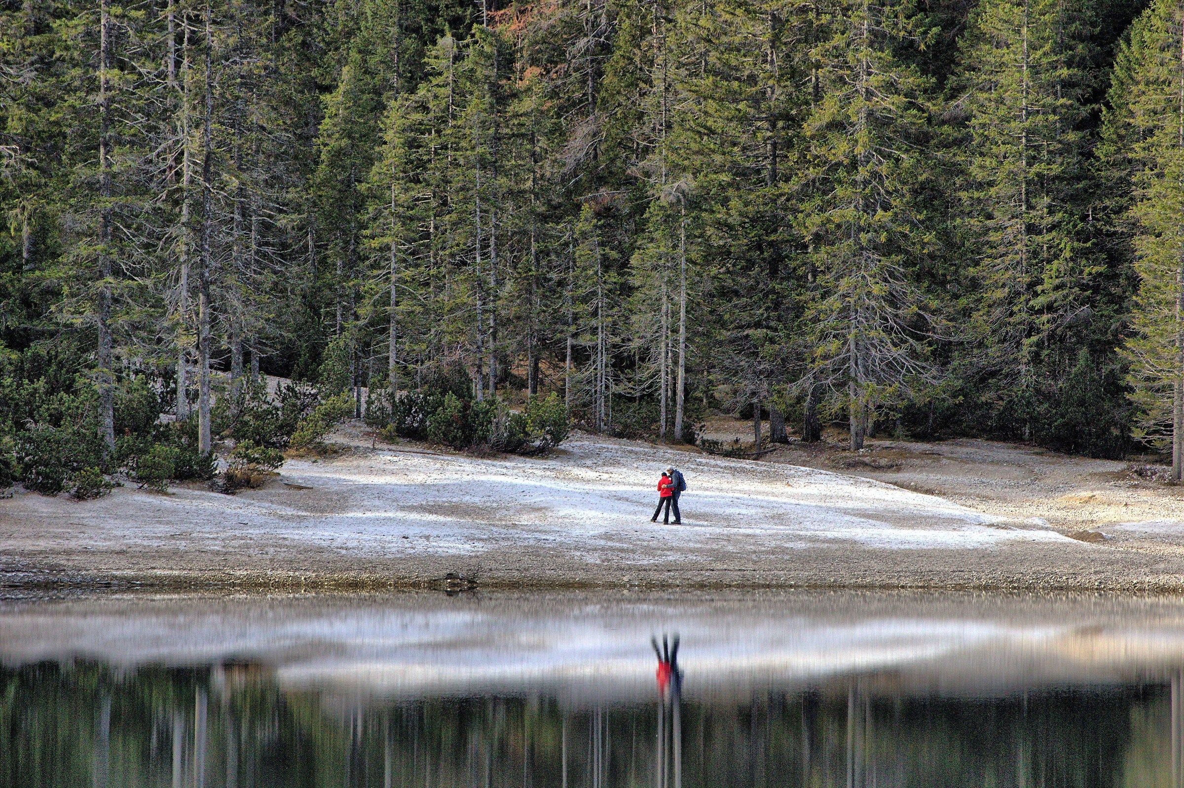 A stolen shot of hidden (Braies Lake)