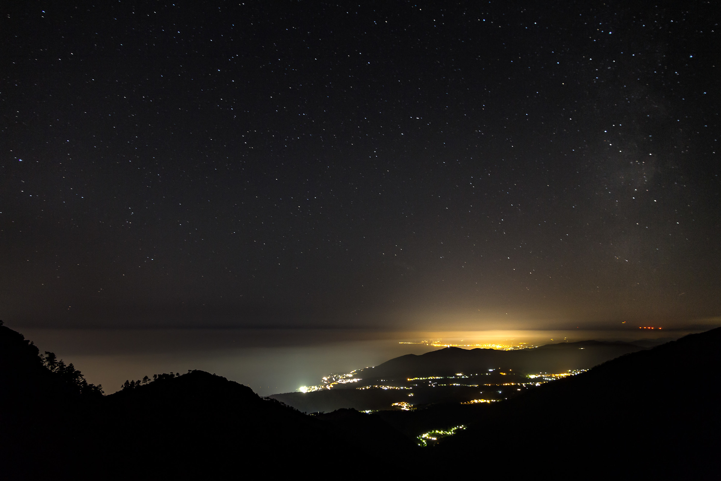 Riviera ligure sotto le stelle