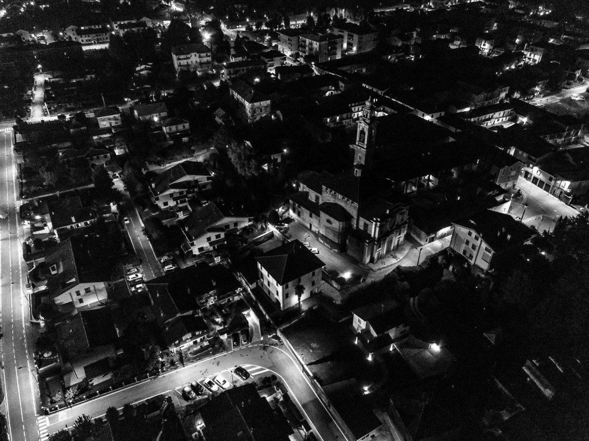 Above my house in the night