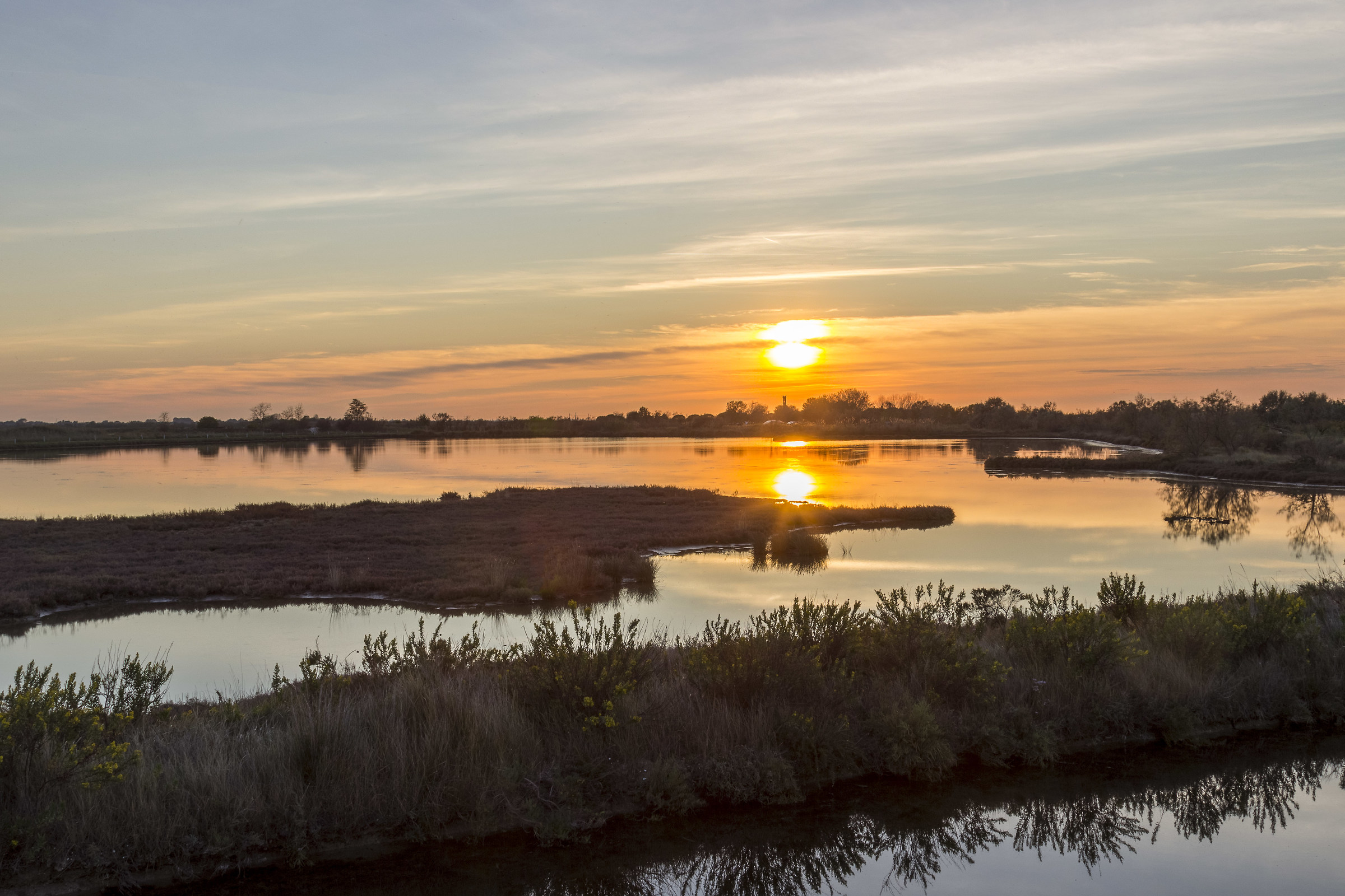 Tramonto sulle valli da pesca