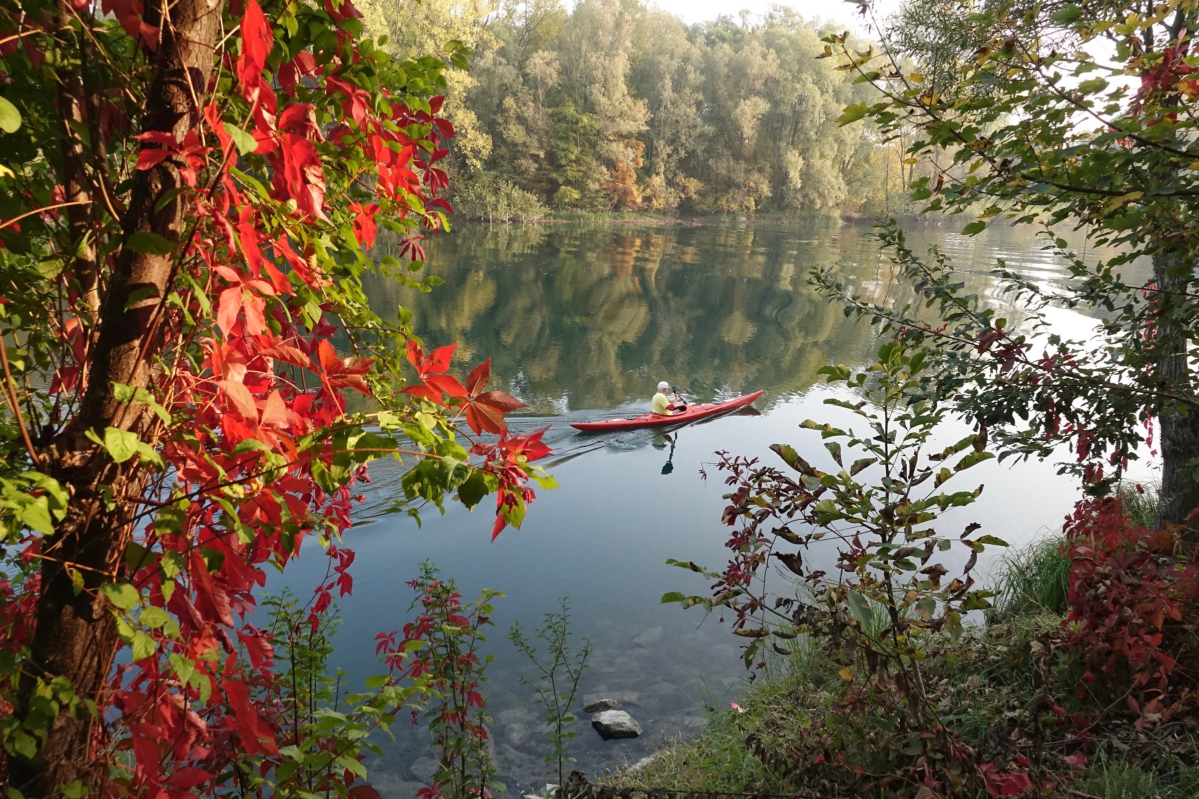 autumn canoes