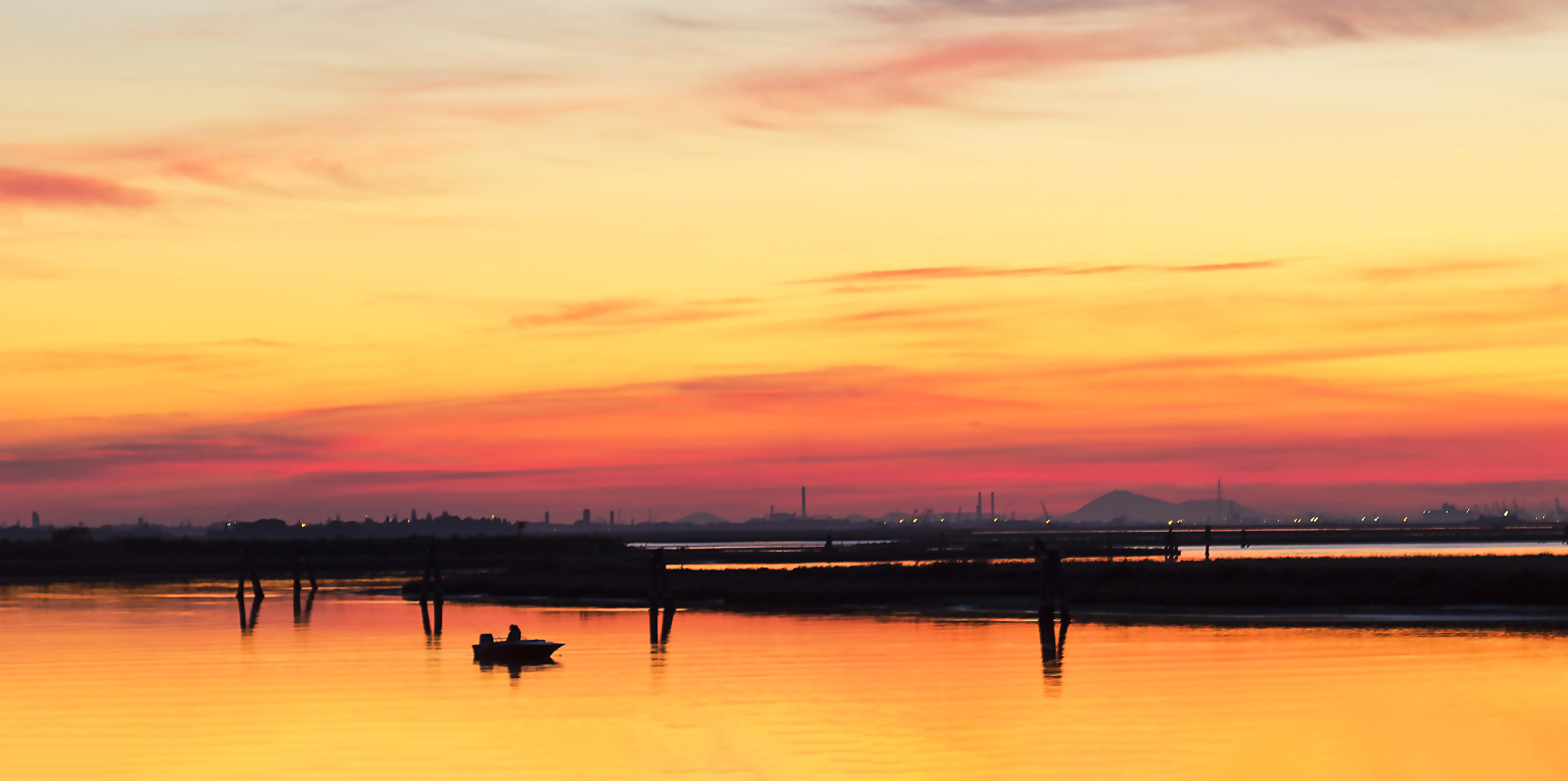 Color explosion at sunset