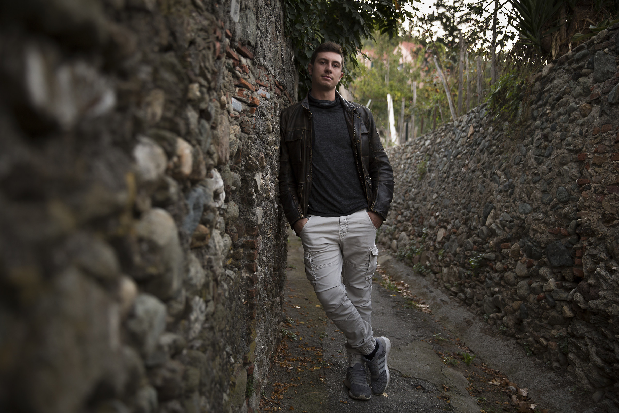 Self-portrait in alleys