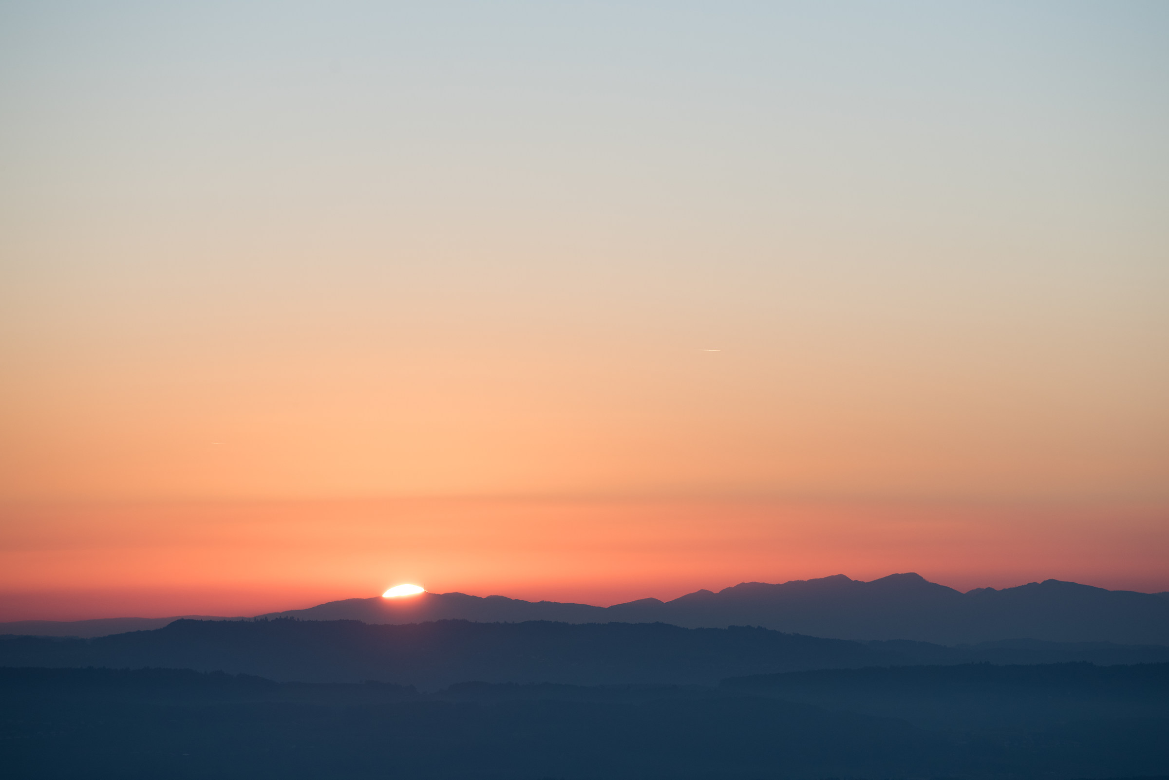 Mountains in the fog