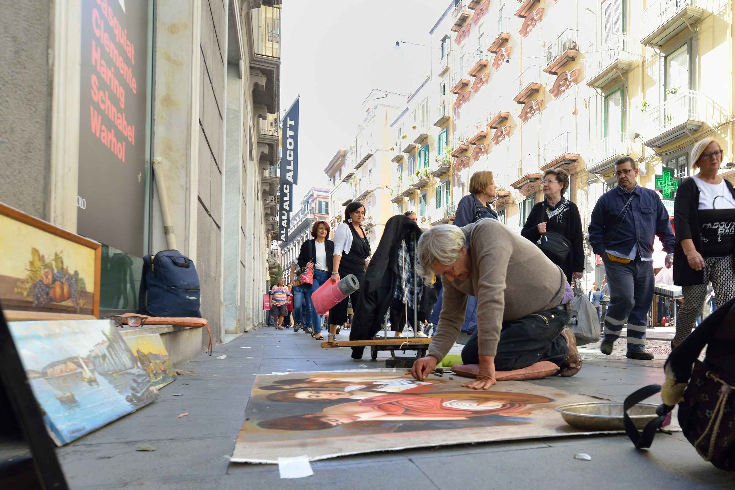 Artista di strada a Napoli...
