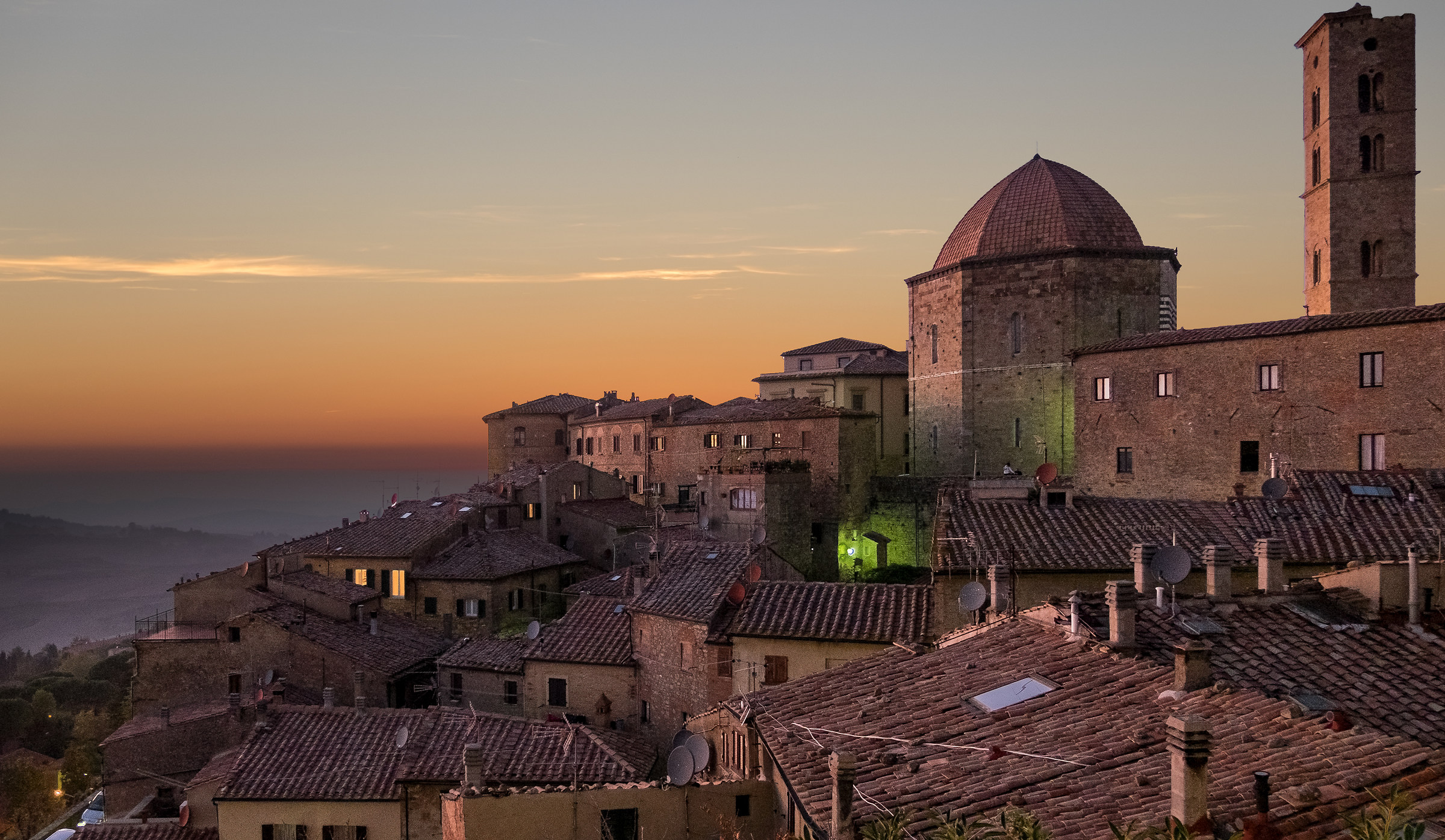 Volterra at sunset