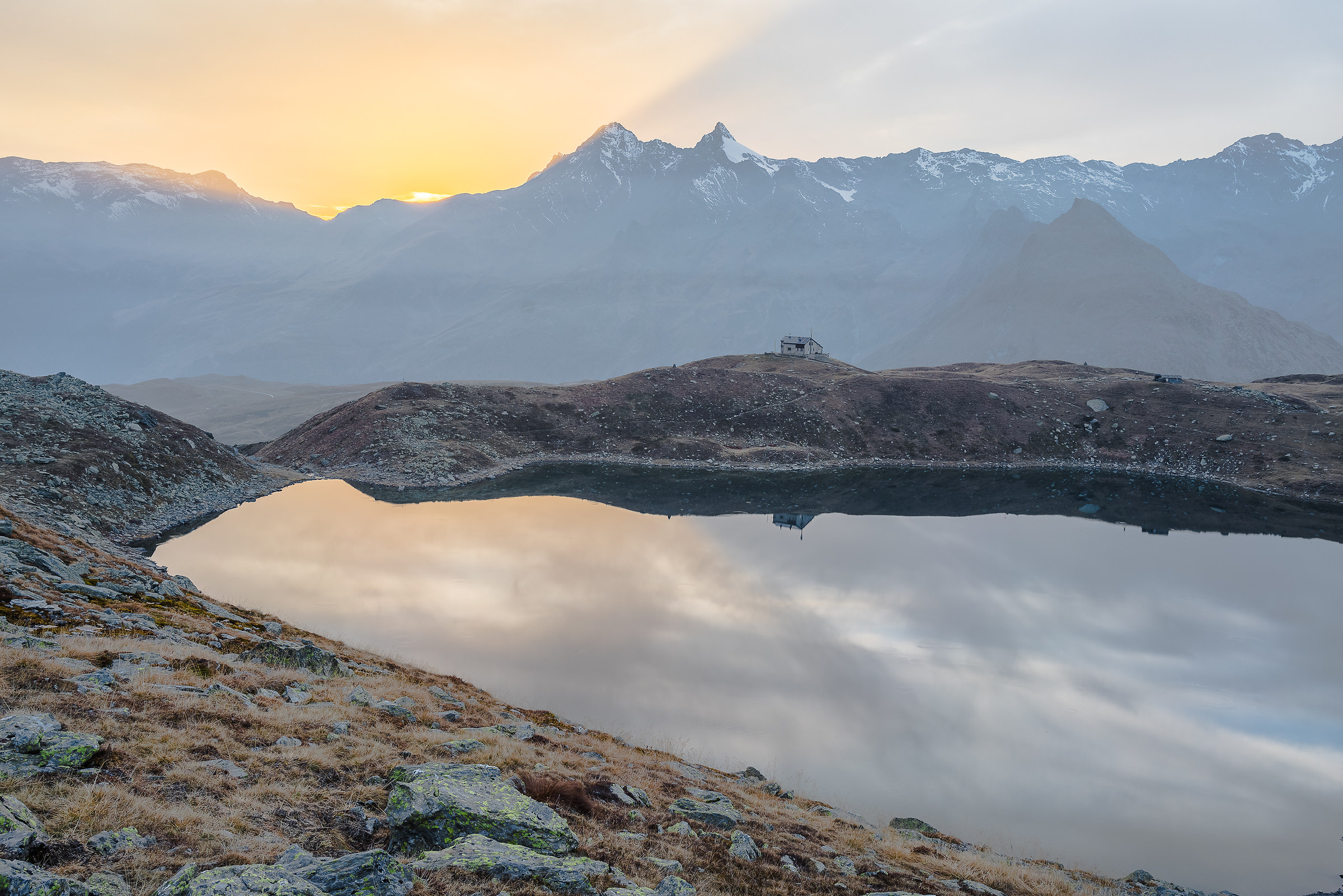 Sunset over the emet lake
