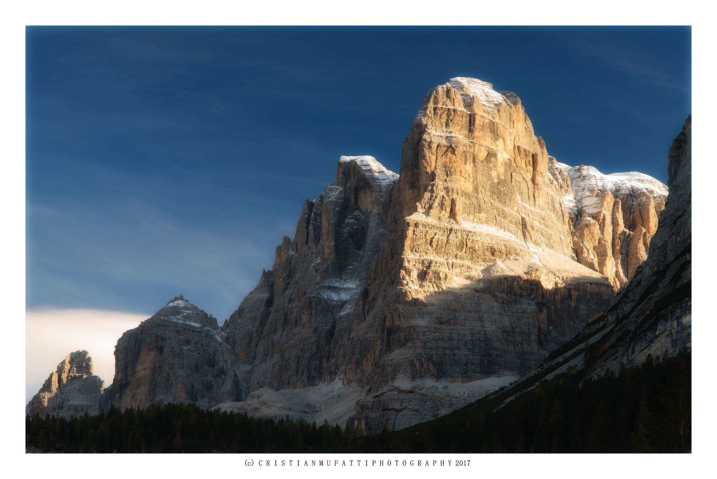 The Crozzon at sunset by Brenta Low