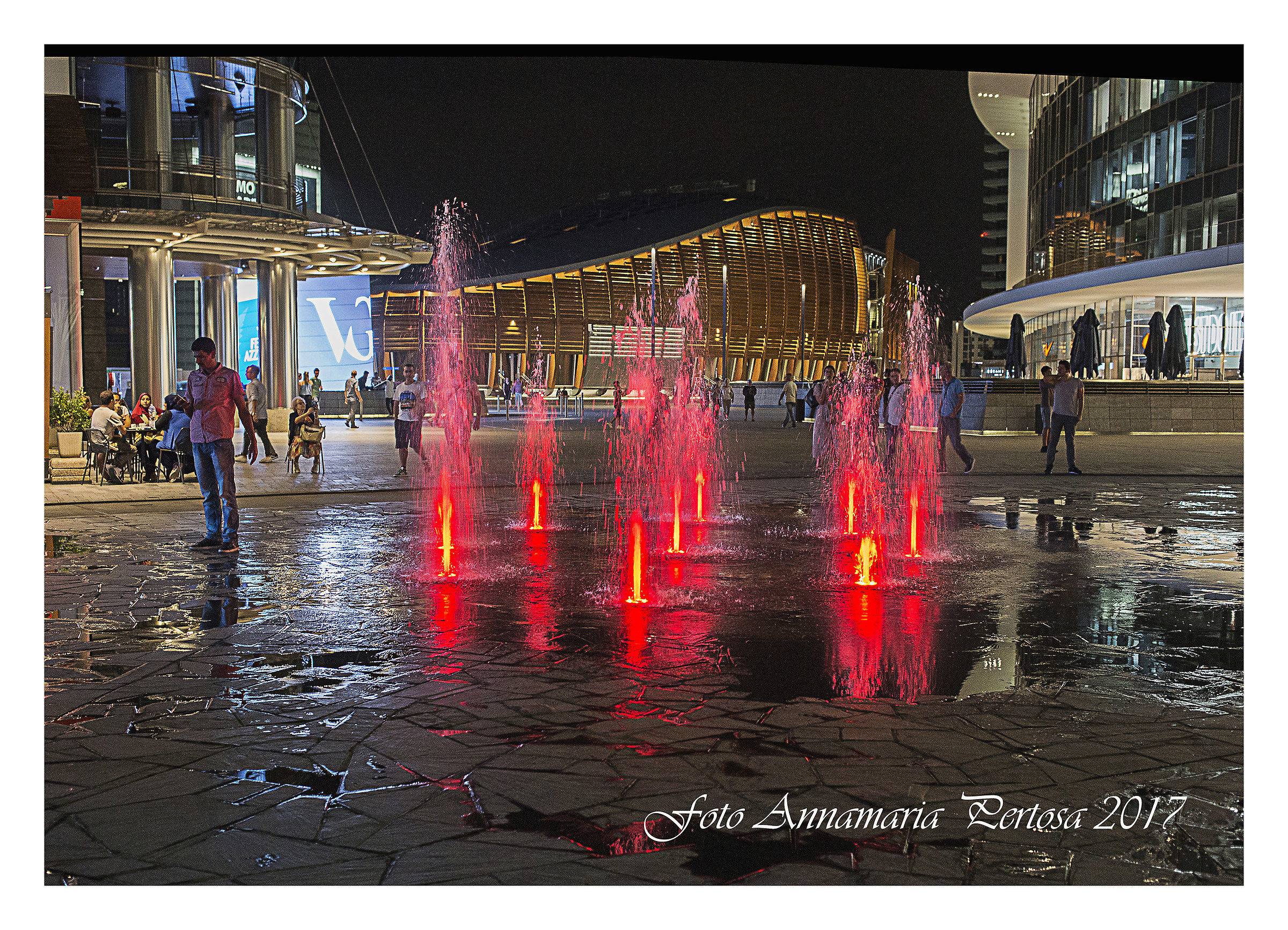 The fountains of Piazza Gae Aulenti
