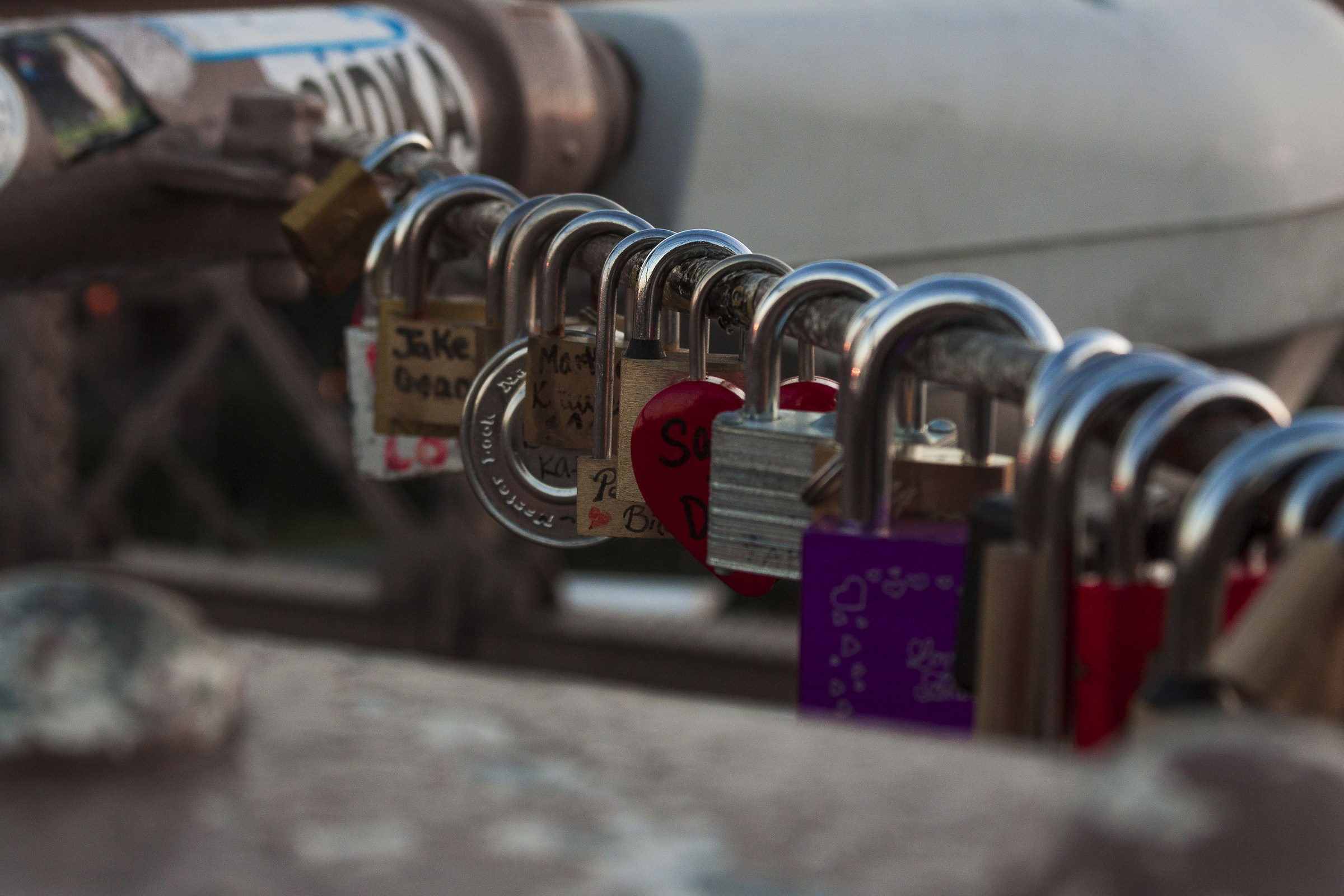 Padlocks on Brooklyn Bridge
