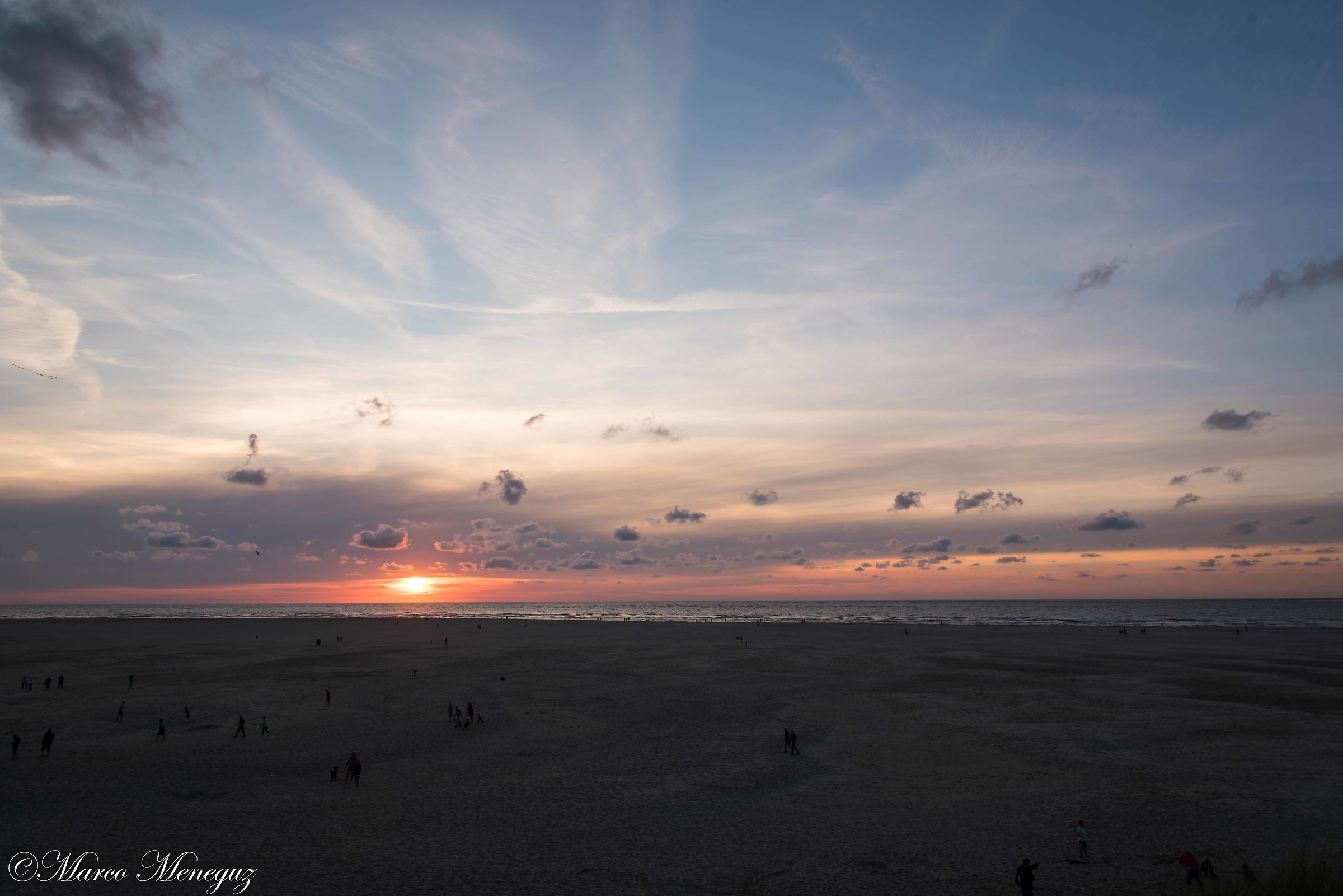 Tramonto sul mare del nord - isola di Texel
