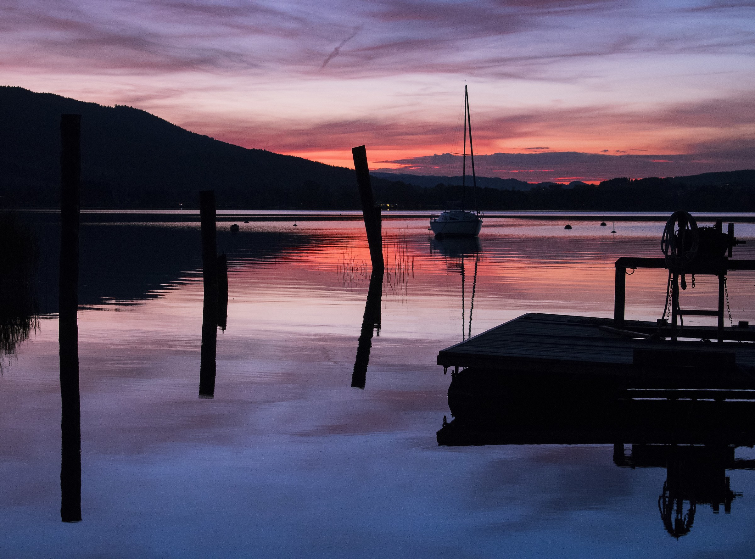 Sunset over Mondsee