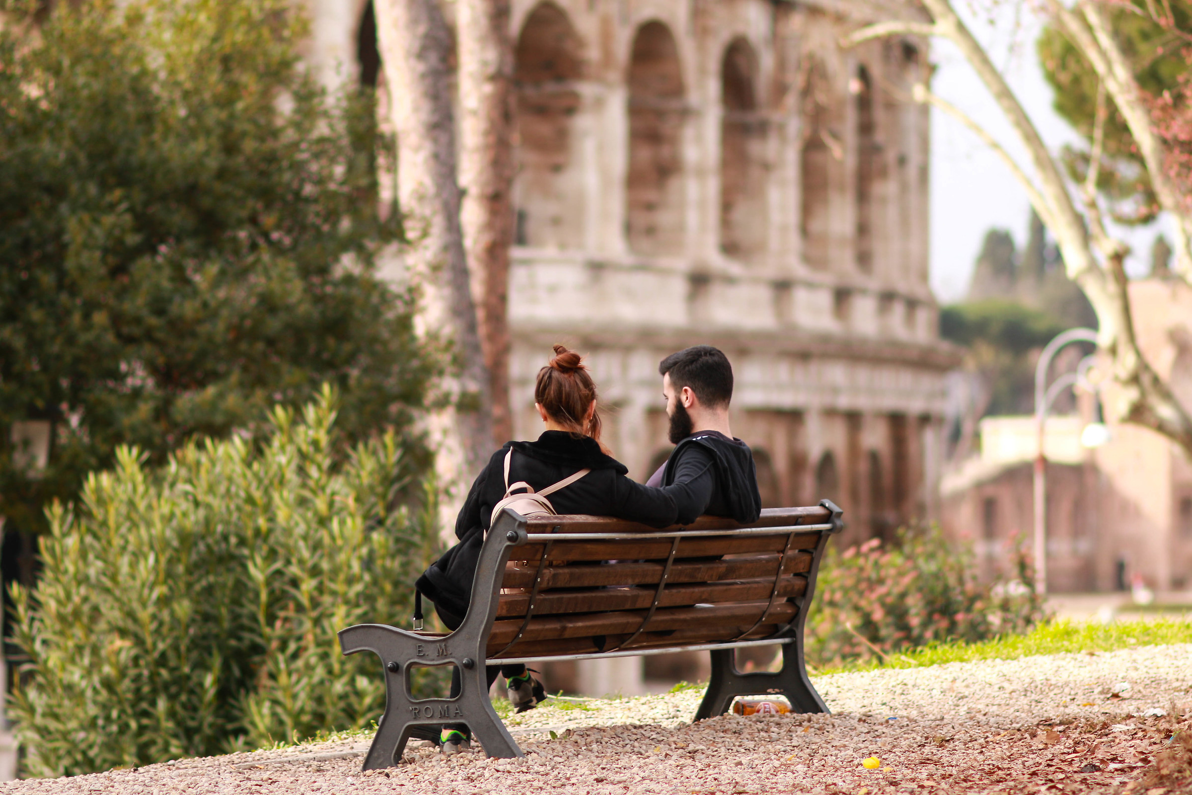 In front of the Colosseum