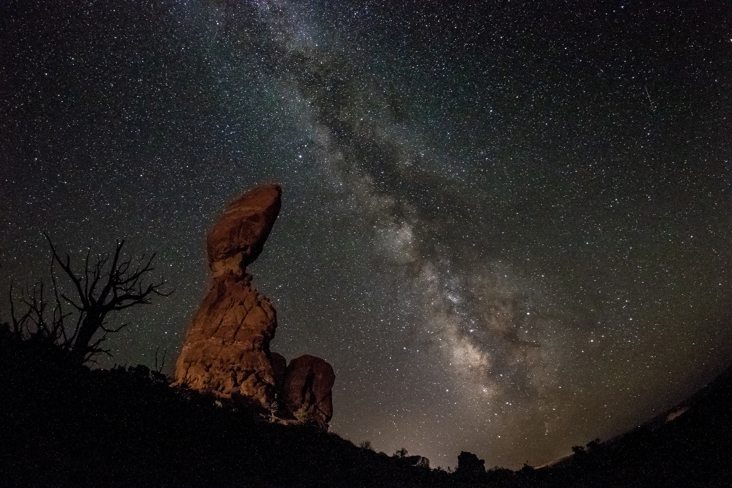 Milky Way over the Balanced Rock