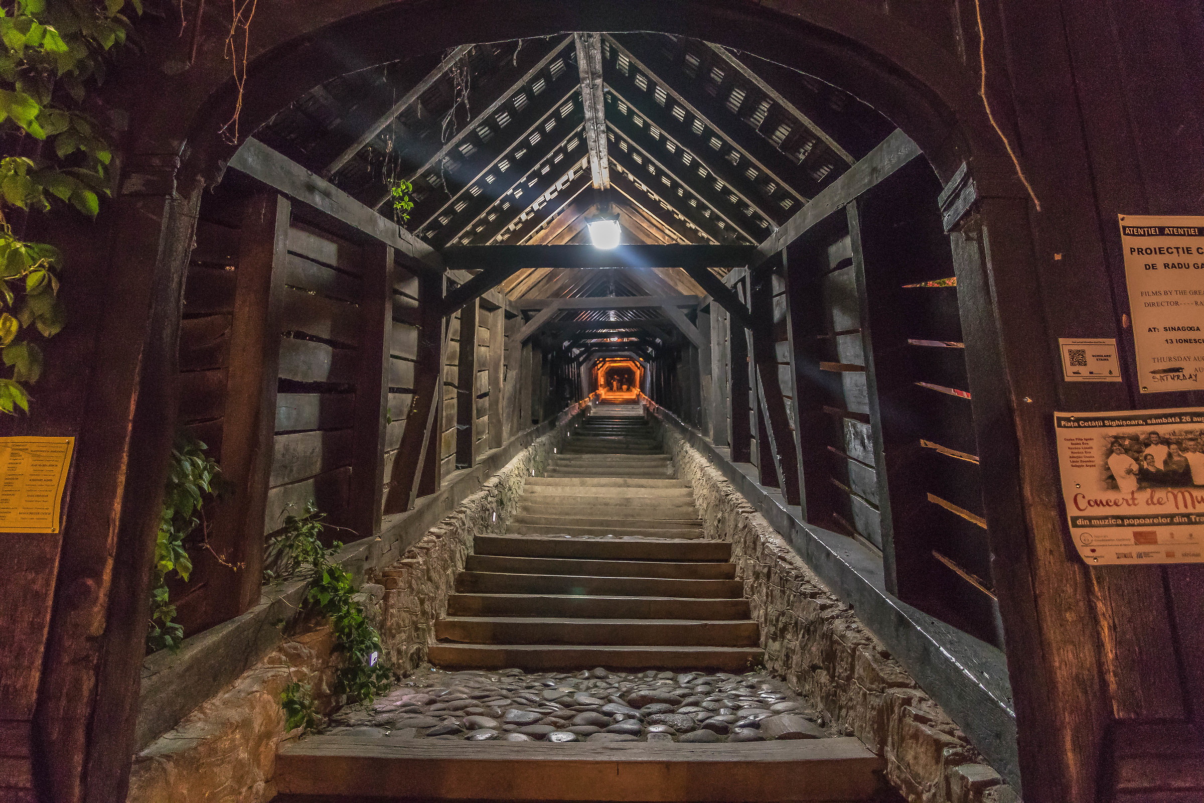 Sighisoara, staircase covered in year 1642