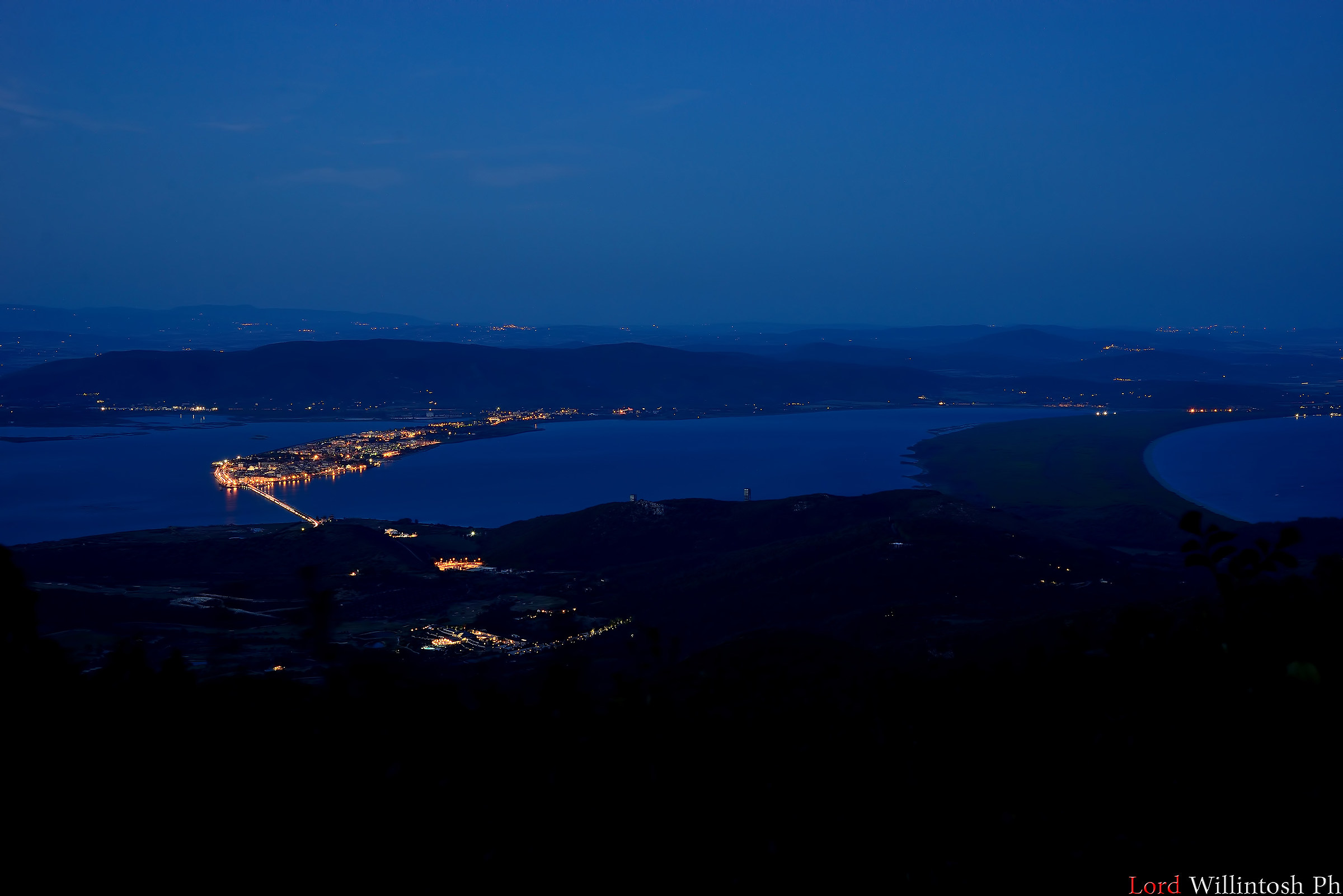 Orbetello from the top of Monte Argentario