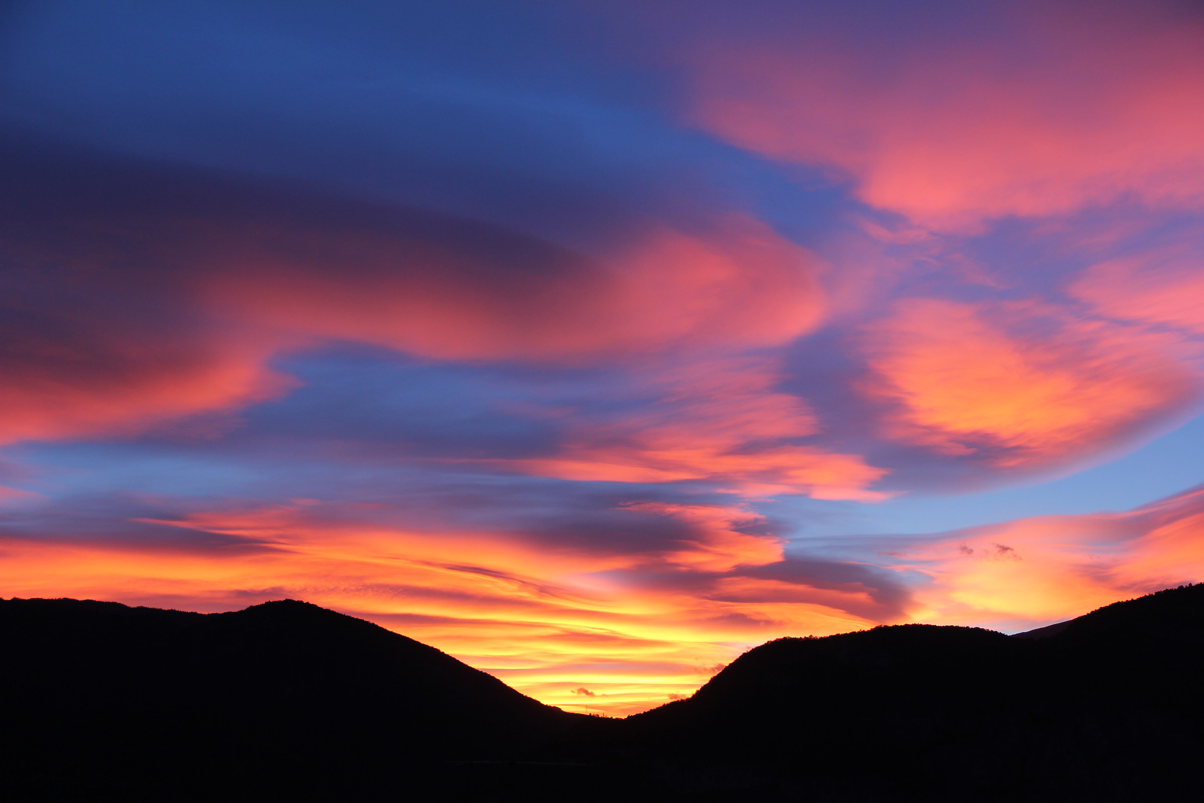 Sunset of 29/10/2017 in Trento