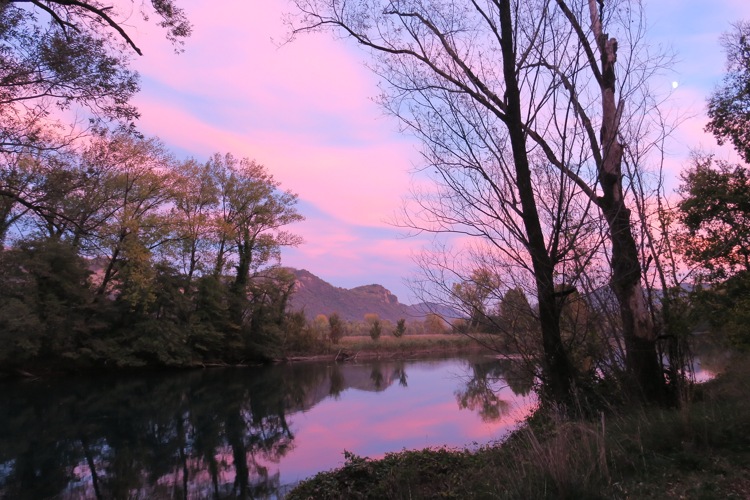 sunset along the adda