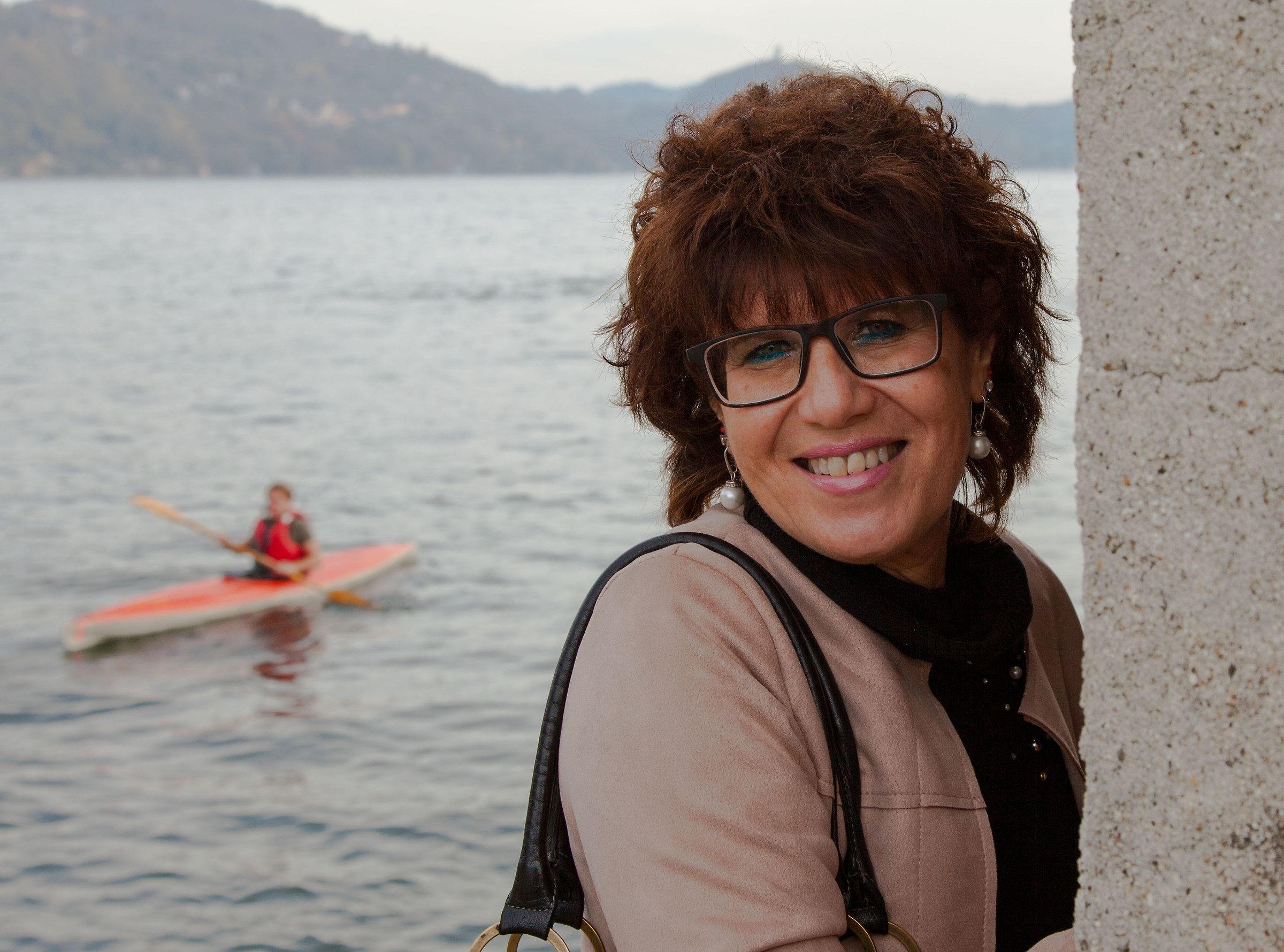 The lady, the lake and the canoe