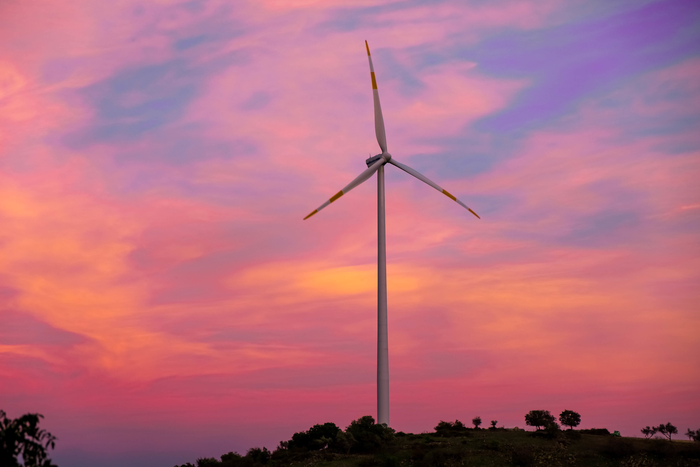 Wind turbine modified with Lightroom
